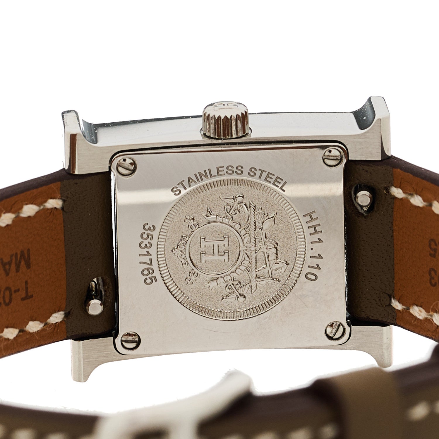 HERMES H WATCH 17.2mm STAINLESS STEEL ETOUPE SWIFT
