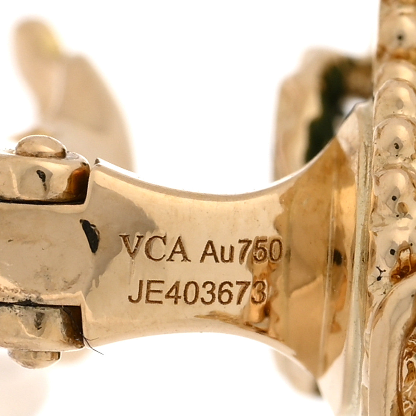 Van Cleef & Arpels 18K Yellow Gold Malachite 3-Motif Magic Alhambra Earrings