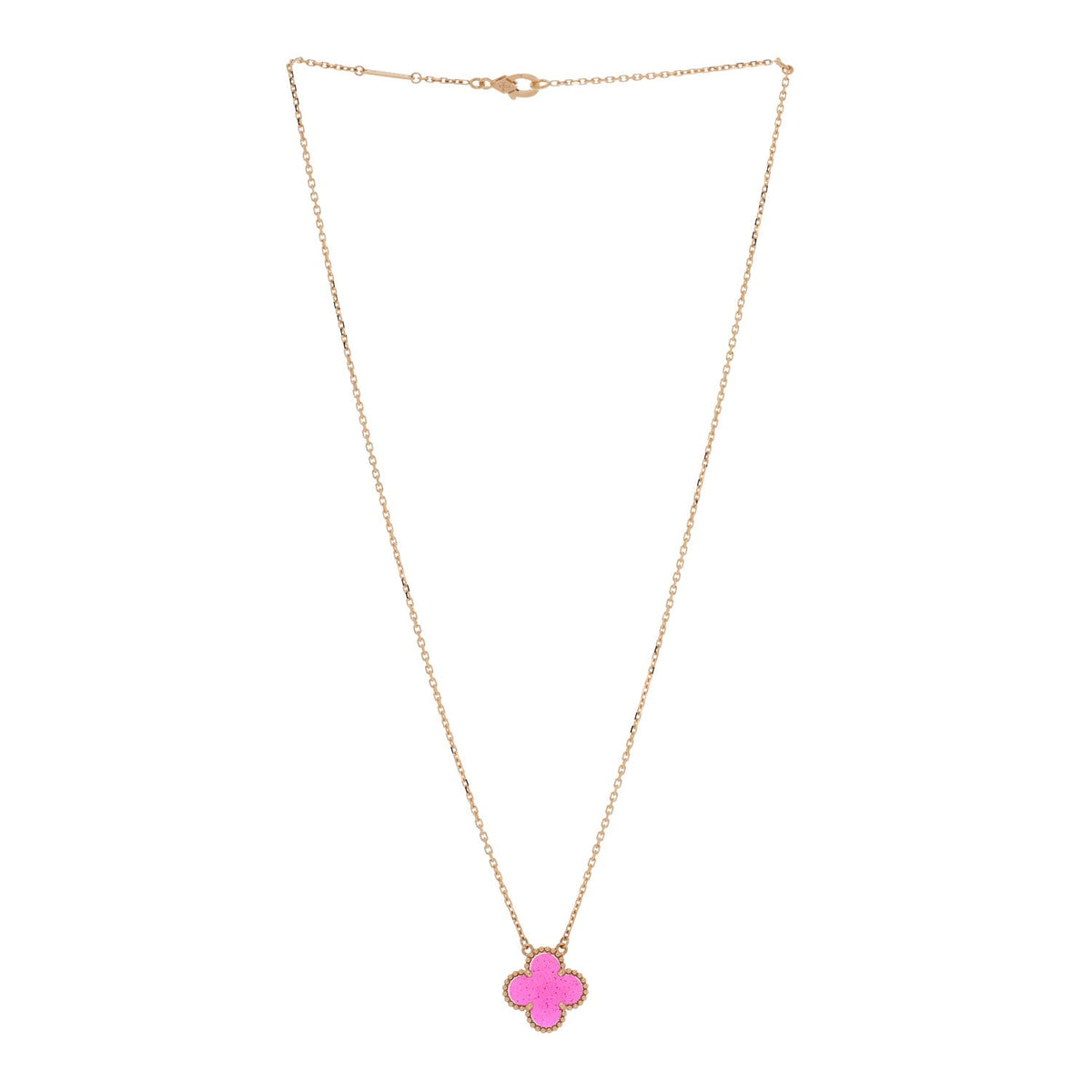Van Cleef & Arpels Vintage Alhambra Pendant Necklace 18K Yellow Gold
