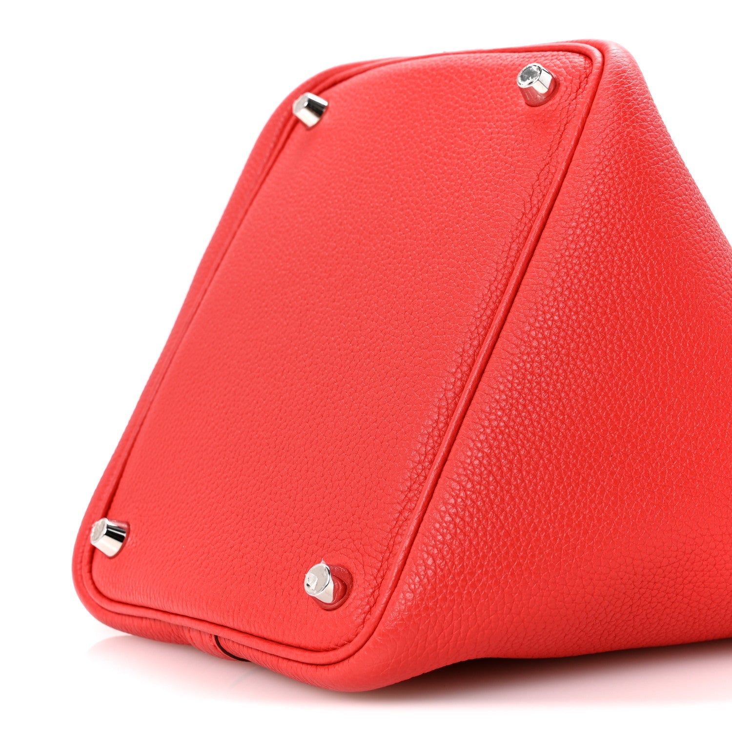 HERMES PICOTIN LOCK PM 18 ROUGE TOMATE TAURILLON CLEMENCE SILVER HARDWARE