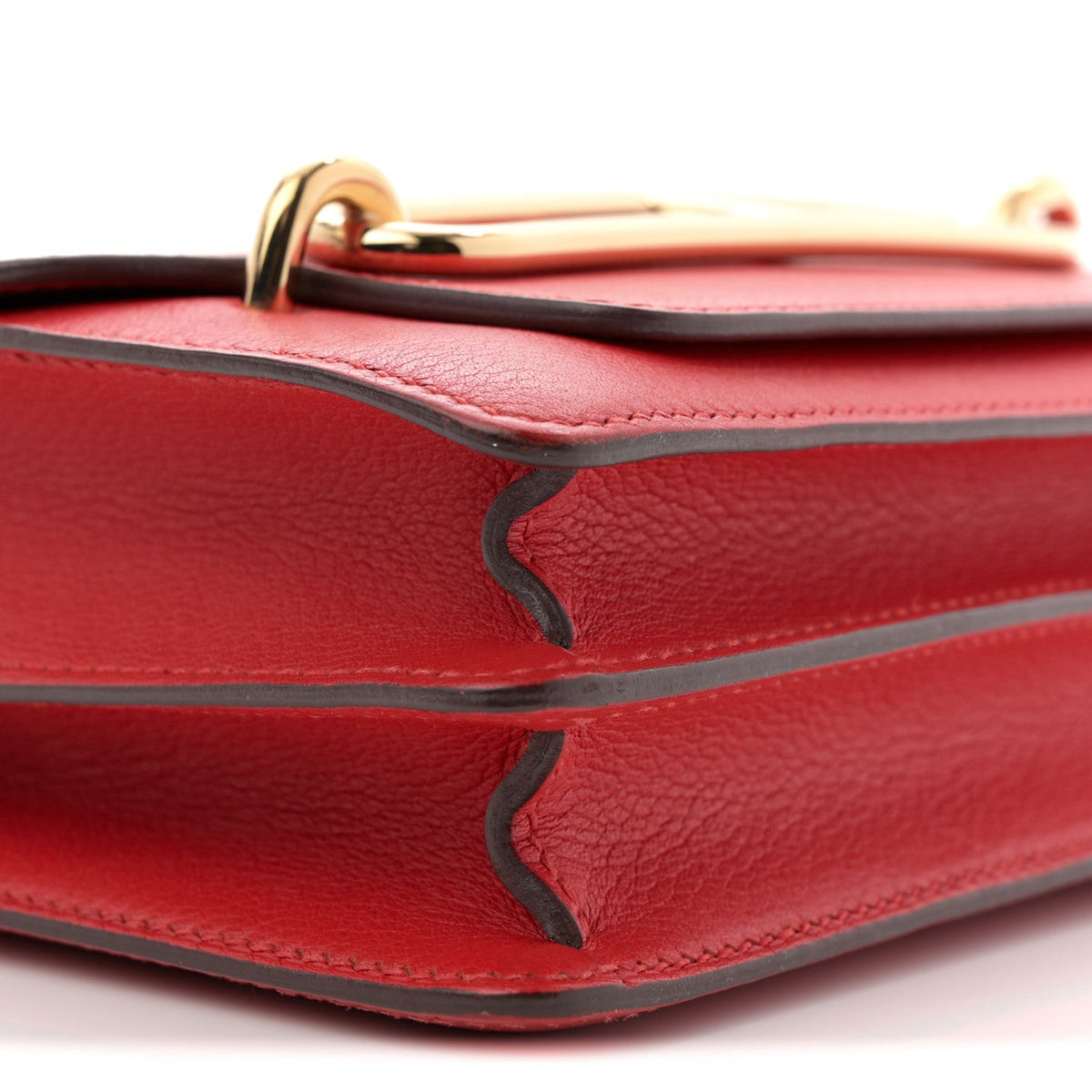 エルメス ミニルリ Rouge Casaque エバーカラー シルバー金具 HERMES ROULIS ROUGE CASAQUE EVERCOLOR SILVER HARDWARE