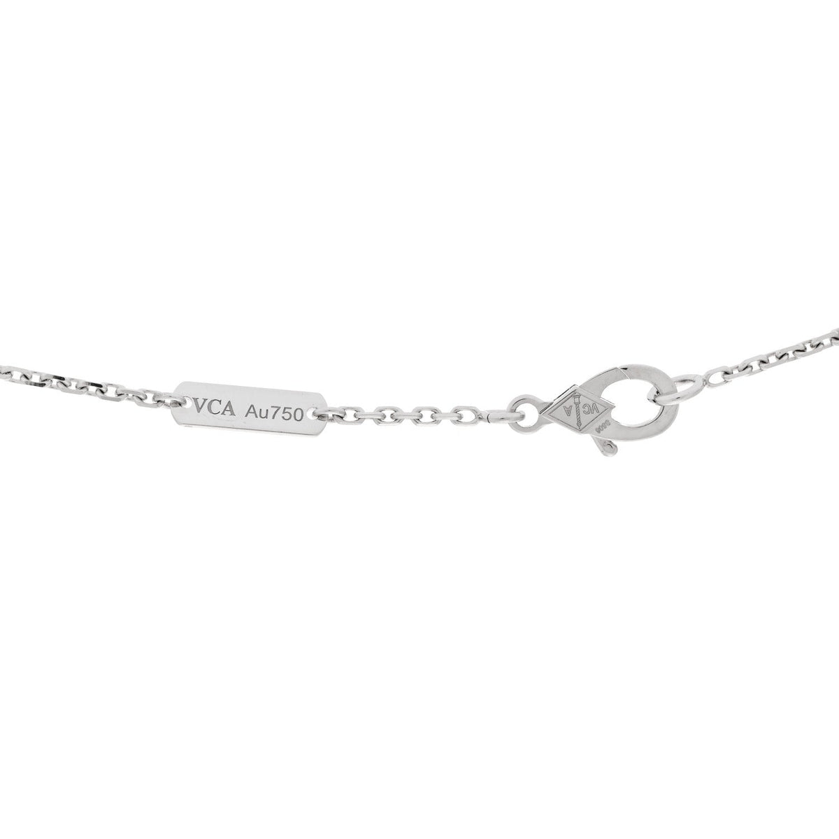 ヴァンクリーフ&アーペル ヴィンテージアルハンブラ ペンダントネックレス カルセドニー 18K ホワイトゴールド VAN CLEEF & ARPELS VINTAGE ALHAMBRA PENDANT NECKLACE CHALCEDONY 18K WHITE GOLD