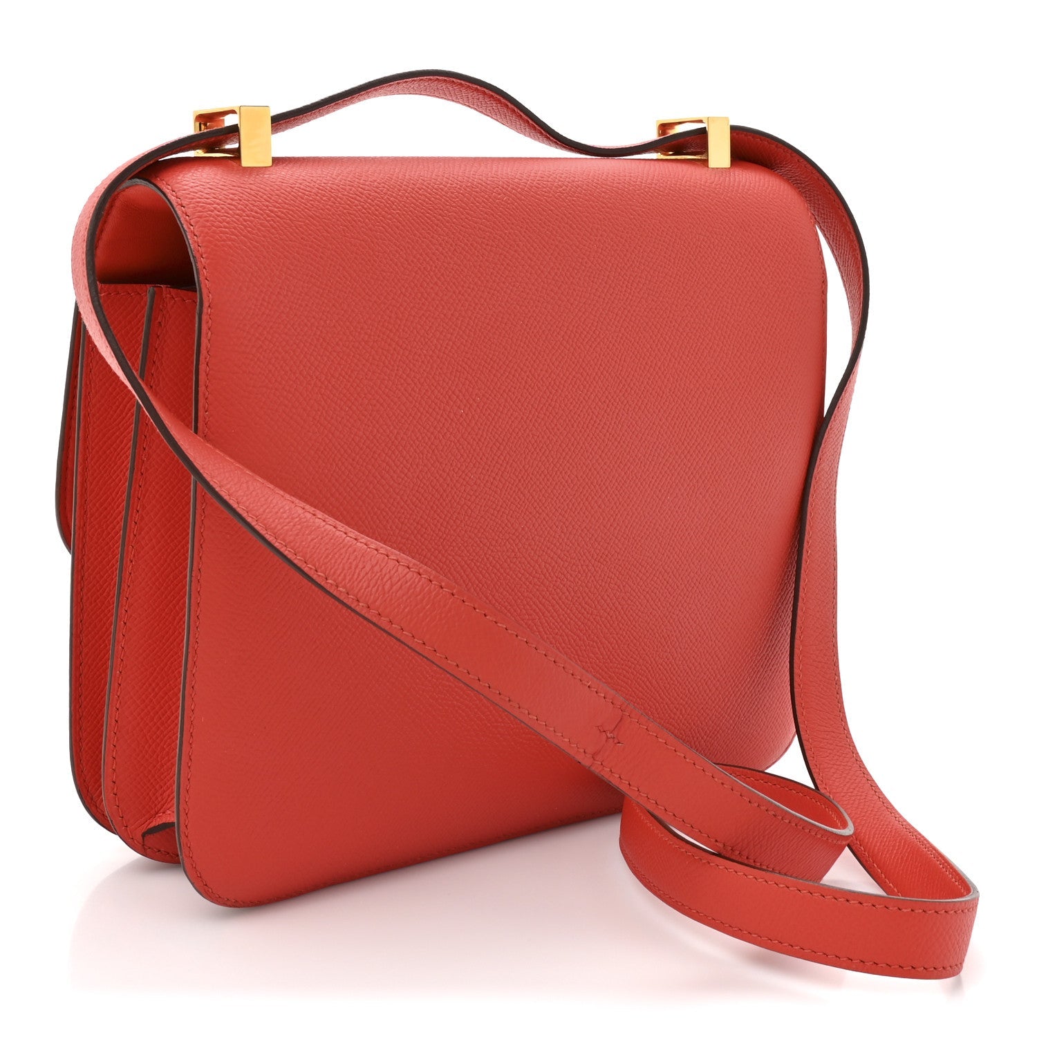 HERMES CONSTANCE 24 ROUGE PIVOINE EPSOM GOLD HARDWARE