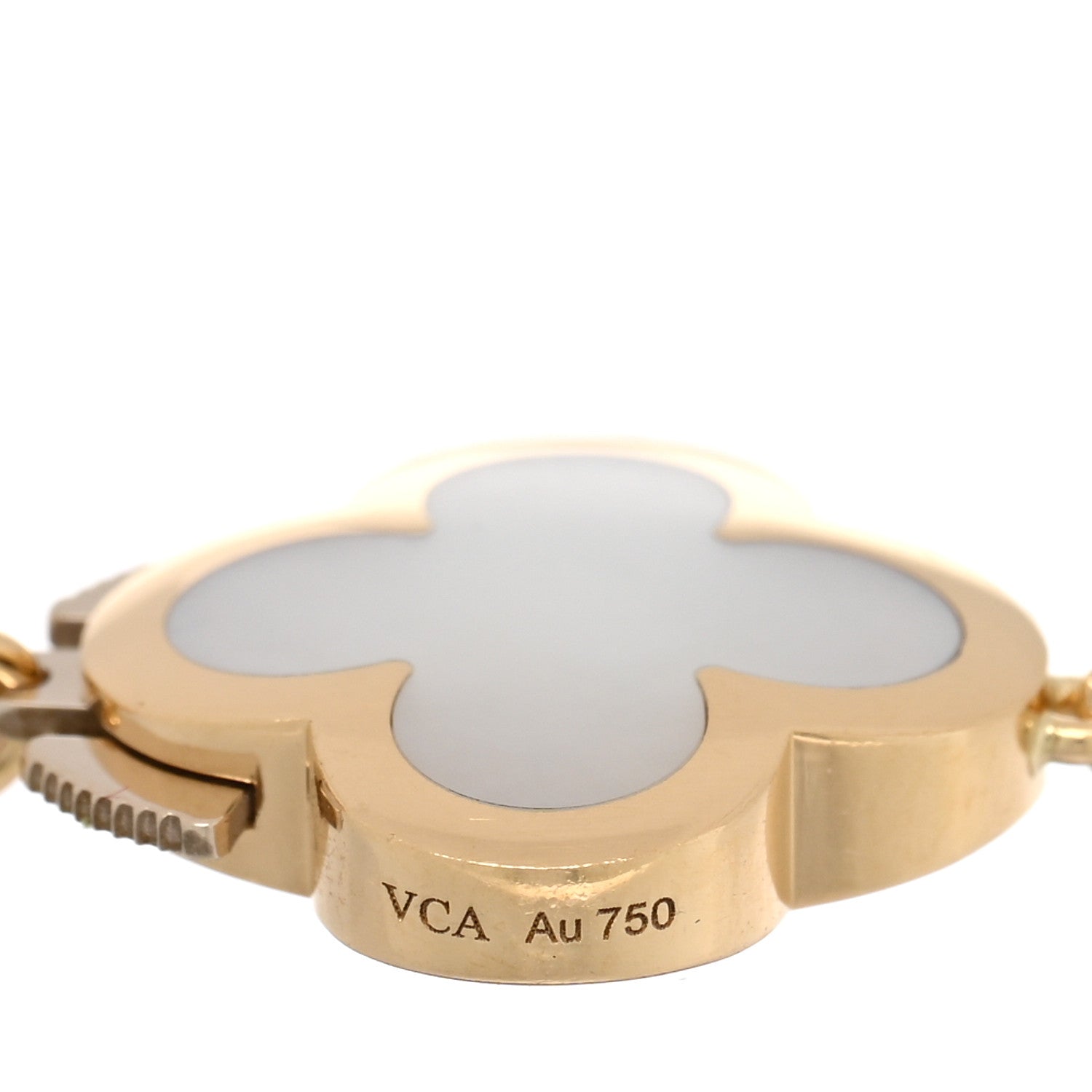 Van Cleef & Arpels 18K Yellow Gold Mother-of-Pearl 4-Motif Pure Alhambra Bracelet