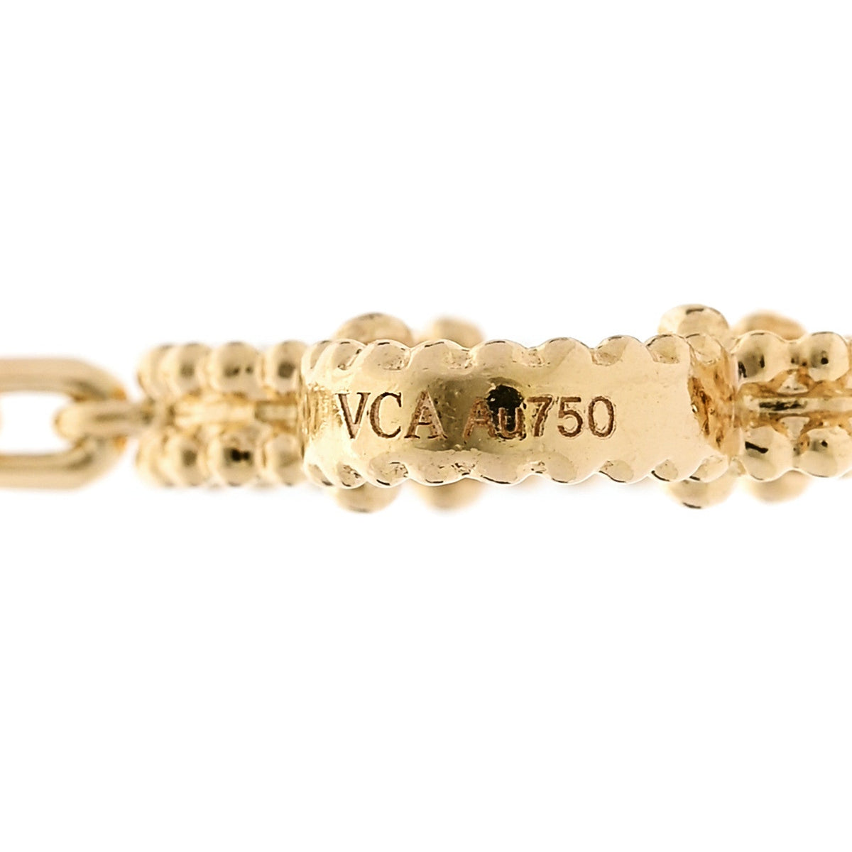 Van Cleef & Arpels Vintage Alhambra 10-Motif Necklace Mother-of-Pearl 18K Yellow Gold
