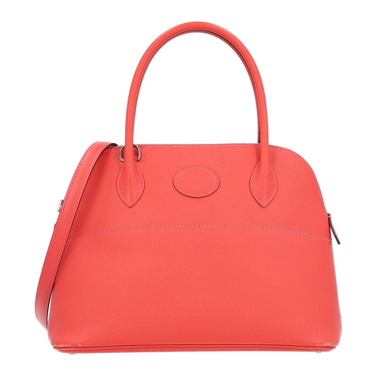Hermes Bolide 27 Orange Poppy Epsom Silver Hardware