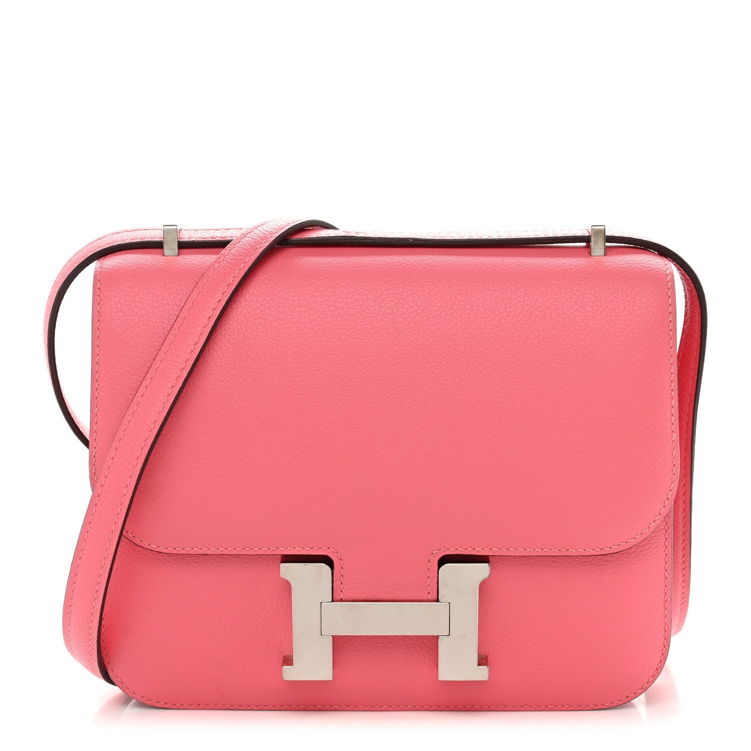 エルメス ミニコンスタンス 18 Rose Azalee エバーカラー シルバー金具 HERMES MINI CONSTANCE 18 ROSE AZALEE EVERCOLOR SILVER HARDWARE