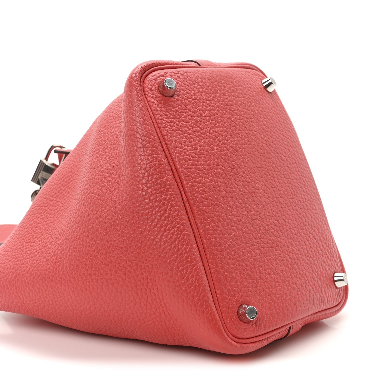 HERMES PICOTIN LOCK PM 18 ROSE JAIPUR TAURILLON CLEMENCE SILVER HARDWARE