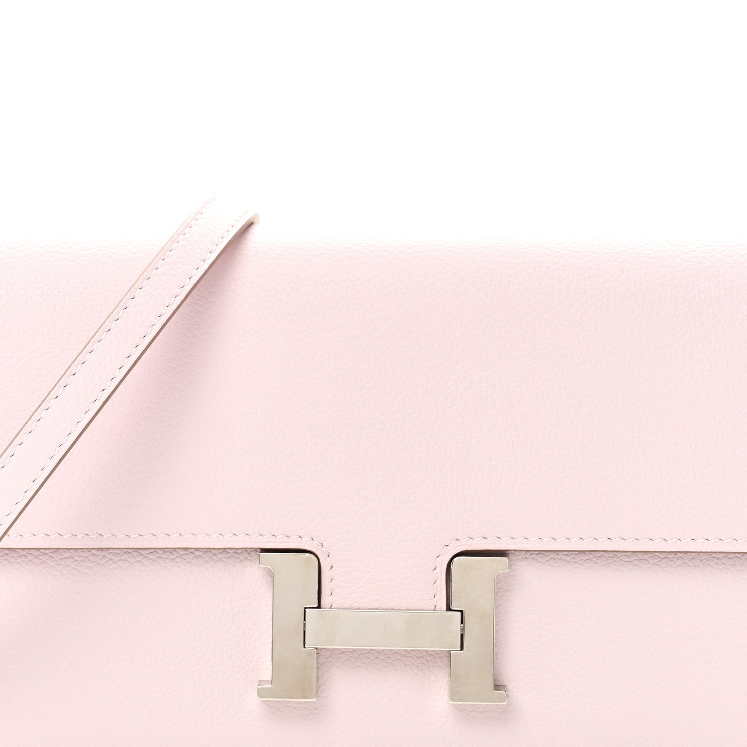 HERMES CONSTANCE TO GO WALLET MAUVE PALE EVERCOLOR SILVER HARDWARE