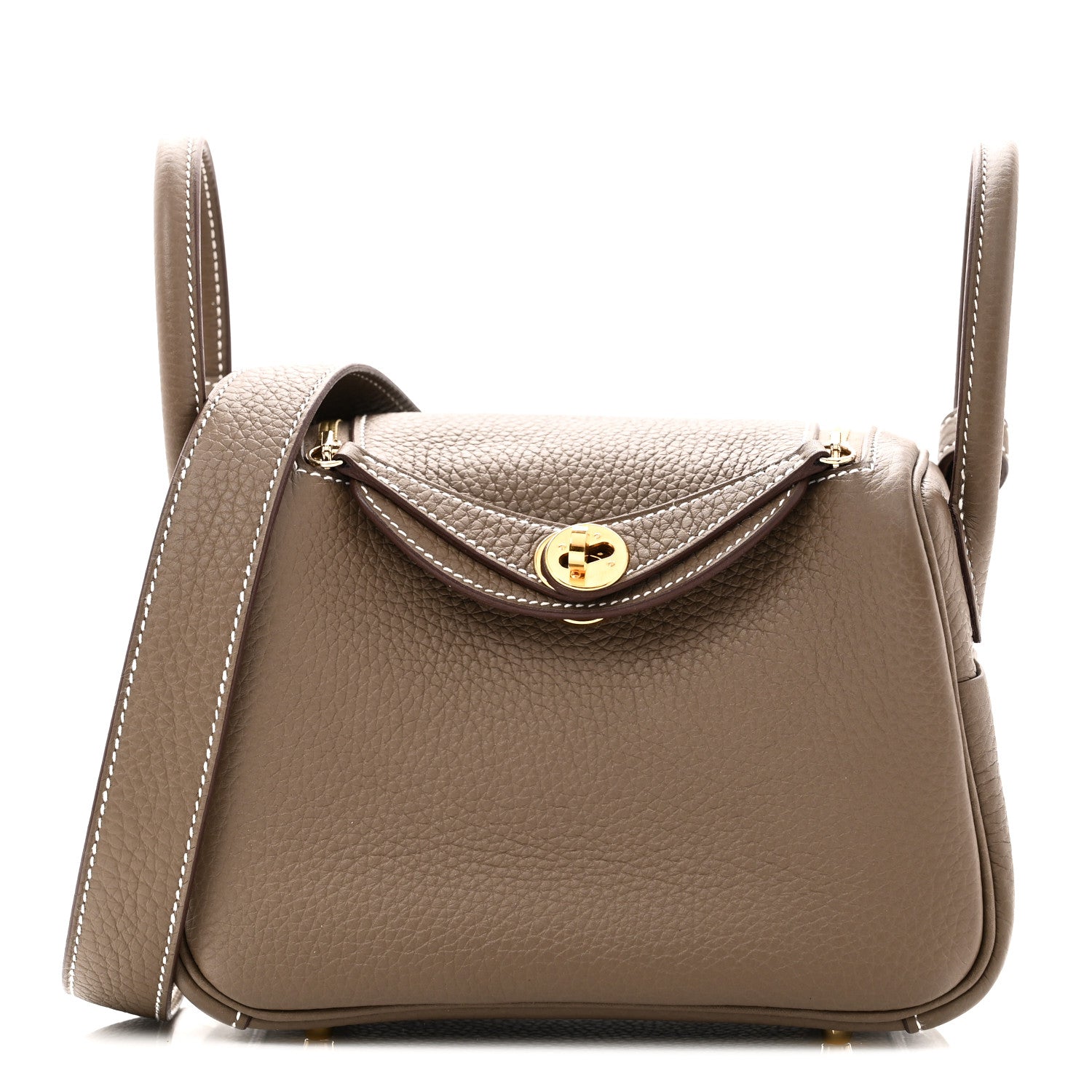 エルメス リンディ 20 Etoupe トリヨンクレマンス ゴールド金具 HERMES LINDY 20 ETOUPE TAURILLON CLEMENCE GOLD HARDWARE
