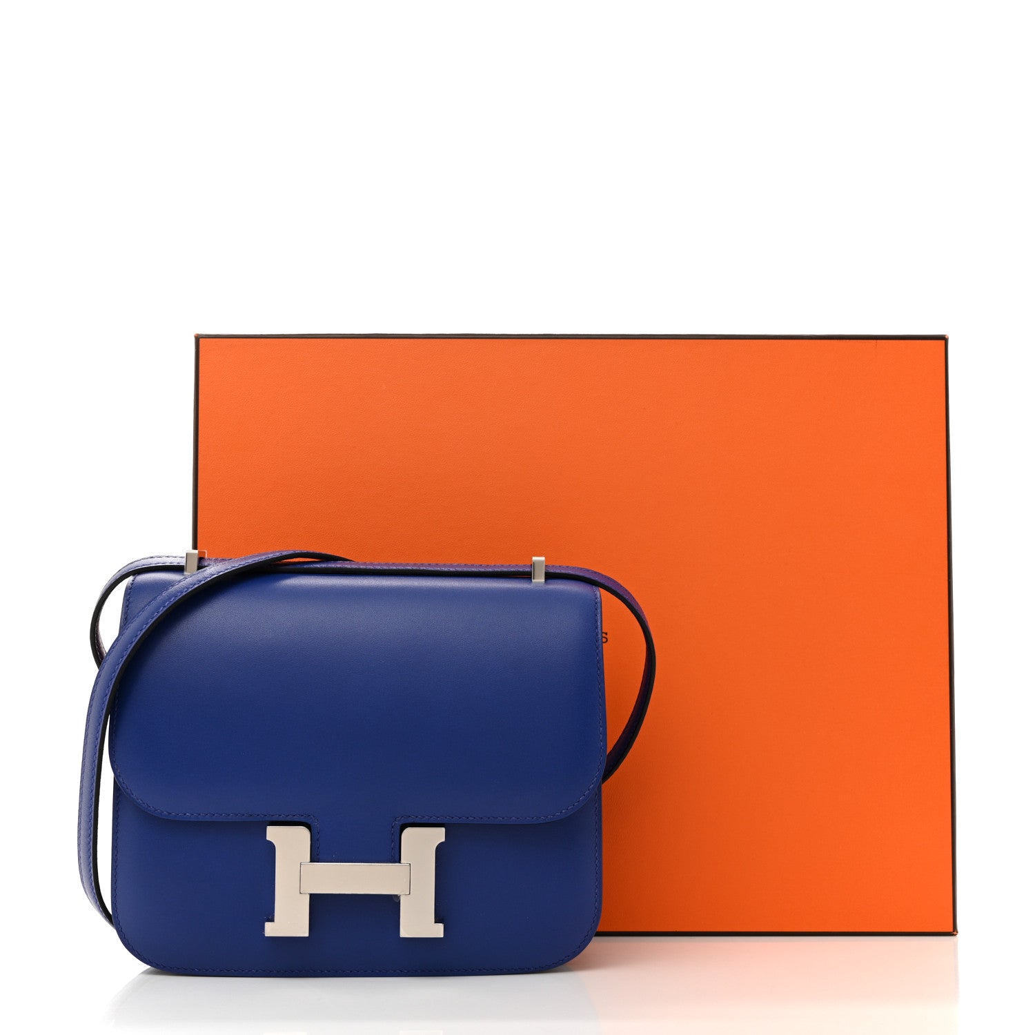 MINI CONSTANCE 18 BLEU ELECTRIQUE TADELAKT SILVER HARDWARE
