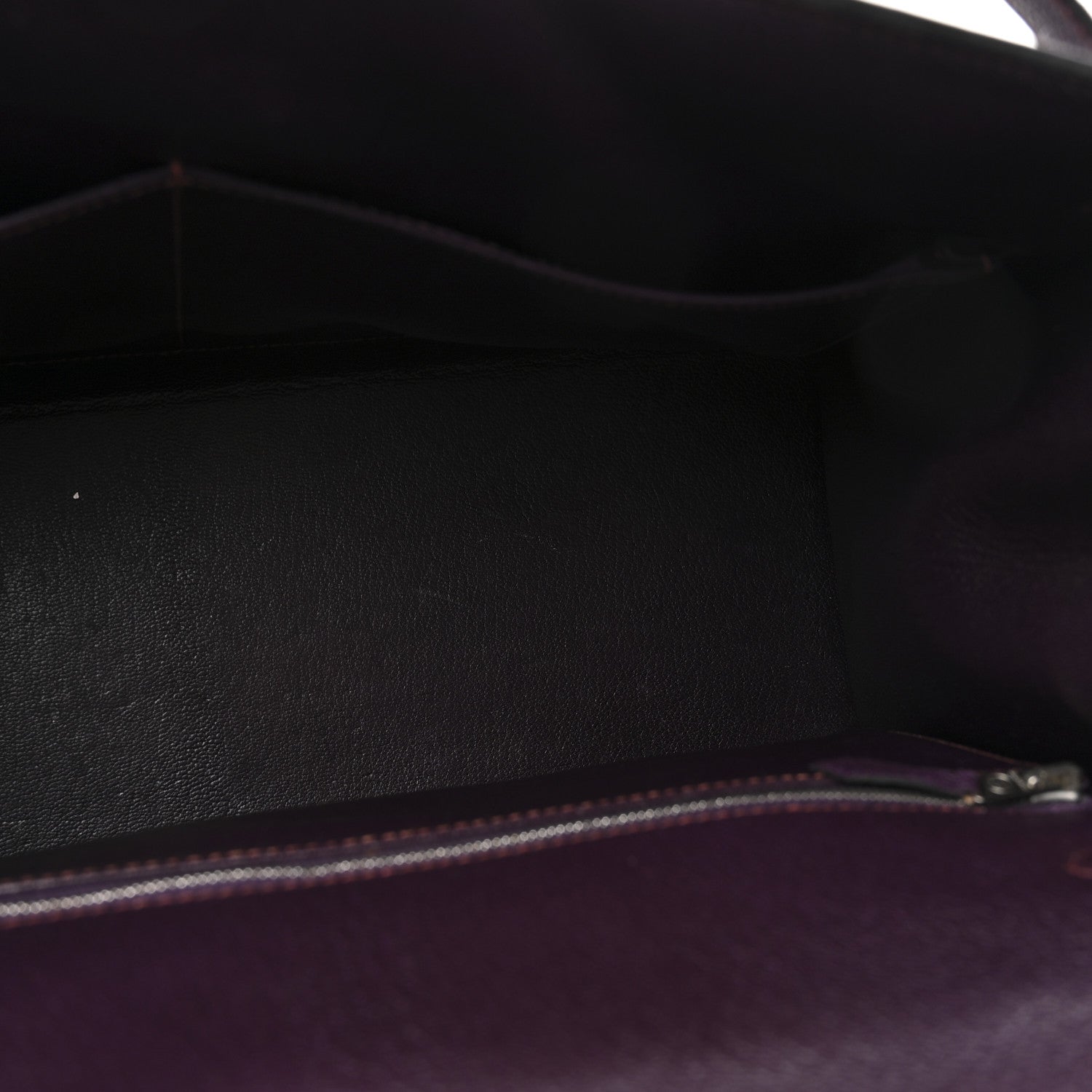 HERMES KELLY 35 SELLIER RAISIN CHEVRE SILVER HARDWARE