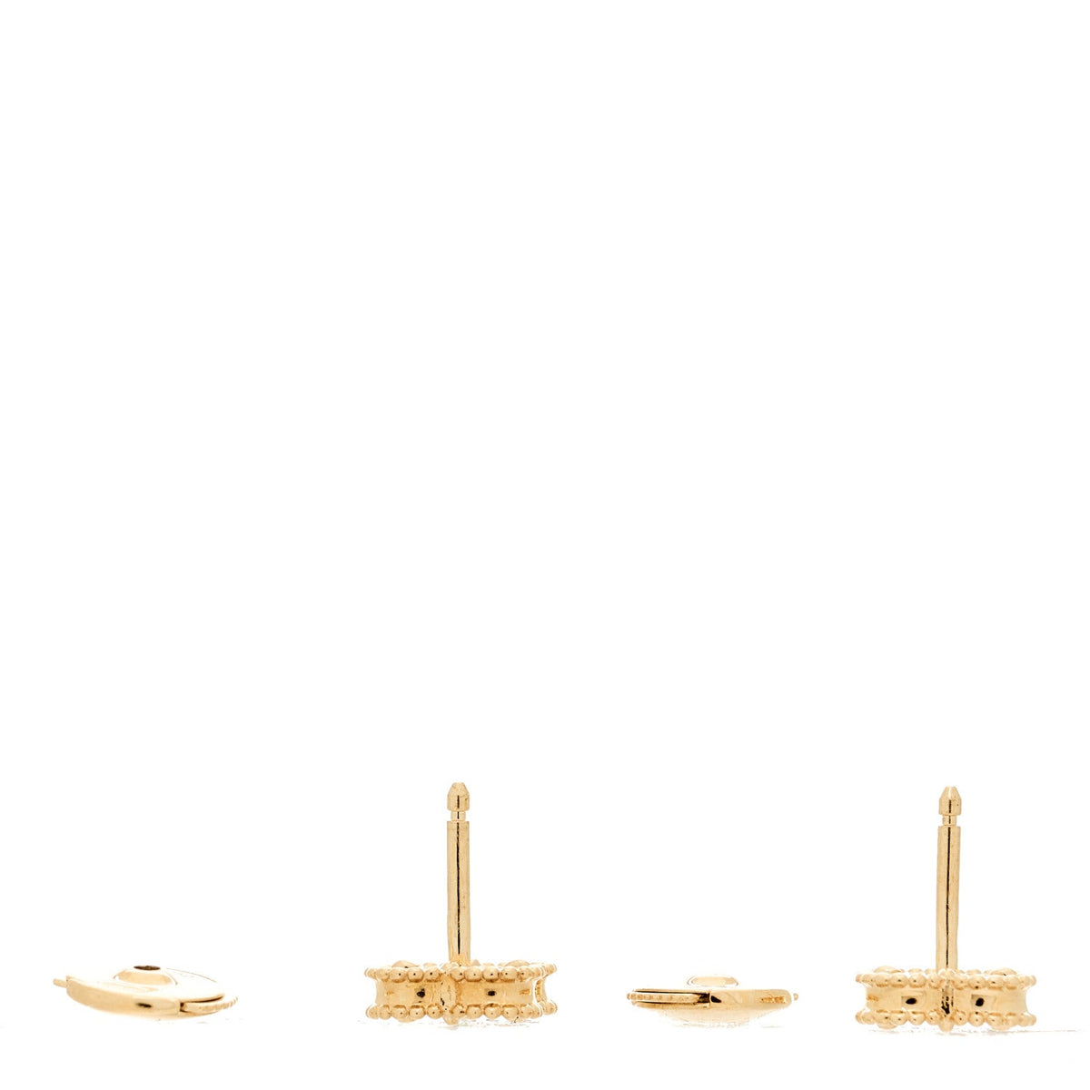 VAN CLEEF & ARPELS SWEET ALHAMBRA EARRINGS BLACK ONYX 18K YELLOW GOLD