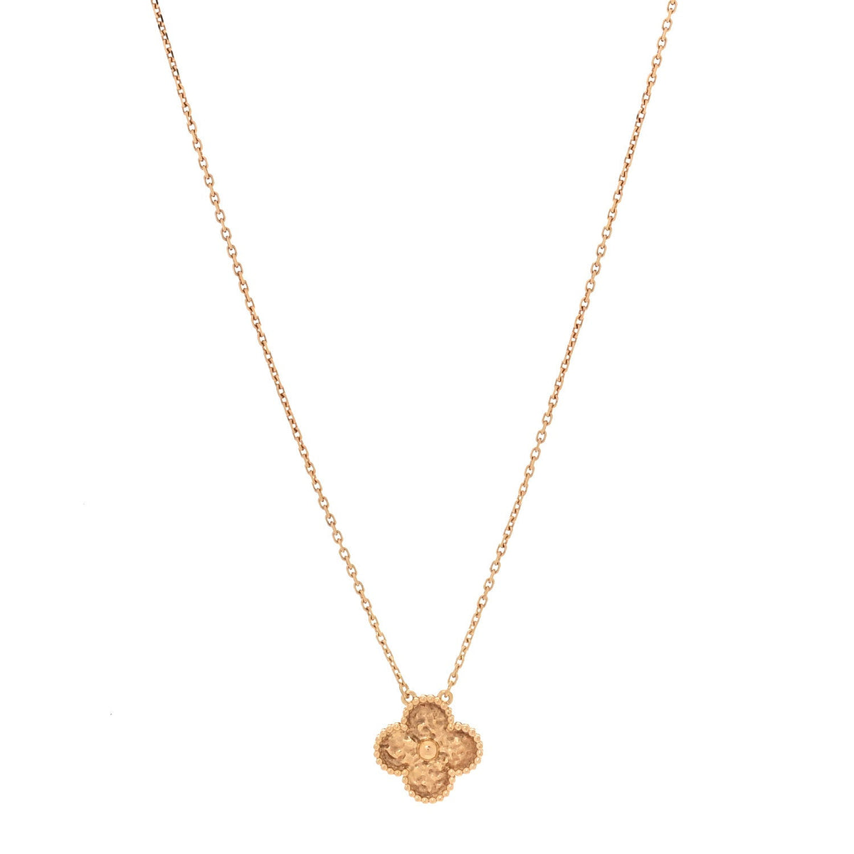 Van Cleef & Arpels Vintage Alhambra Pendant Necklace 18K Yellow Gold