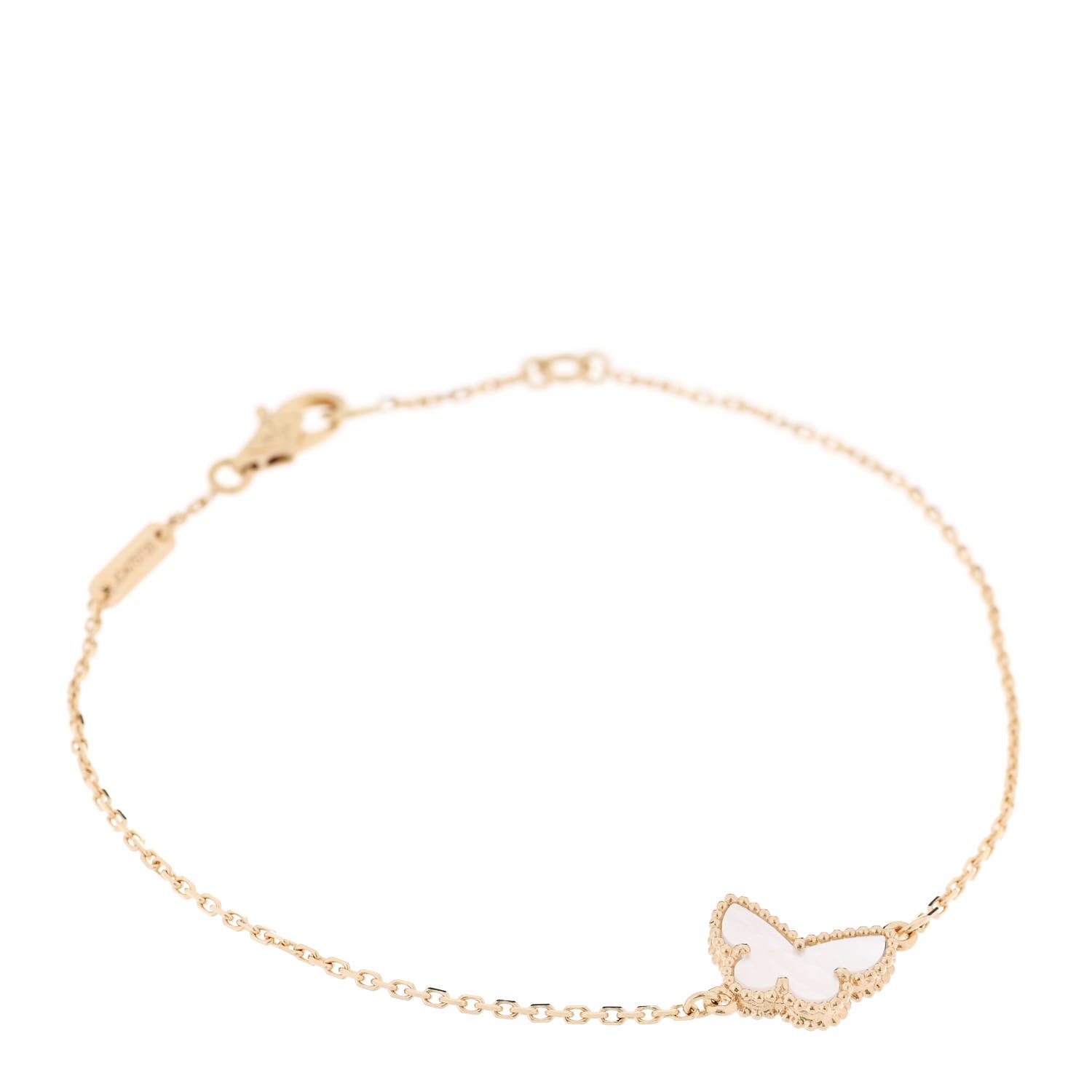 Van Cleef & Arpels Sweet Alhambra Bracelet White Mother-of-Pearl 18K Yellow Gold