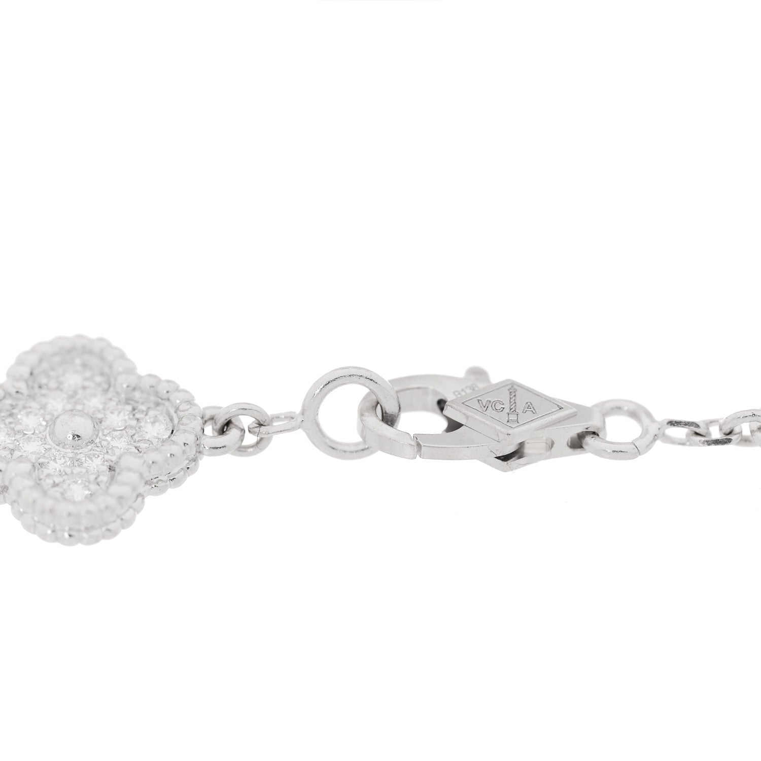ヴァンクリーフ&アーペル スウィートアルハンブラ 6モチーフ ブレスレット ダイヤモンド 18K ホワイトゴールド VAN CLEEF & ARPELS SWEET ALHAMBRA 6 MOTIFS BRACELET DIAMOND 18K WHITE GOLD
