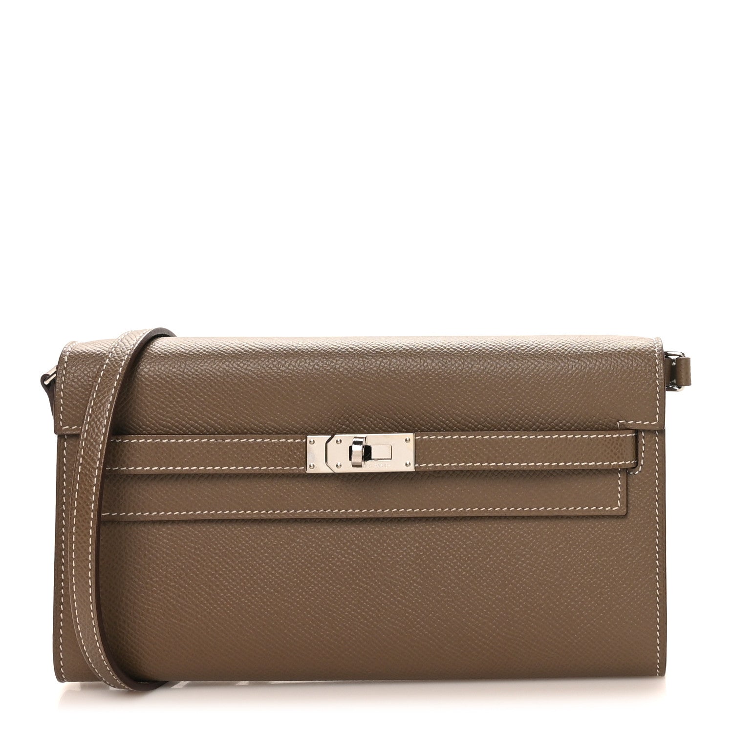 エルメス ケリートゥーゴー 長財布 Etoupe エプソン シルバー金具 HERMES KELLY TO GO WALLET ETOUPE EPSOM SILVER HARDWARE