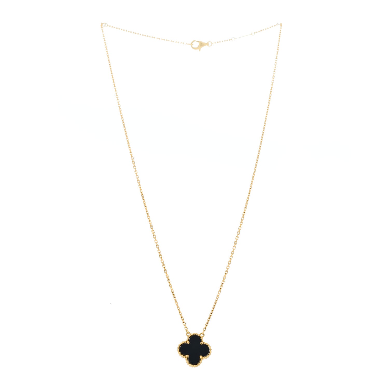 ヴァンクリーフ&アーペル ヴィンテージアルハンブラ ペンダントネックレス ブラックオニキス 18K イエローゴールド VAN CLEEF & ARPELS VINTAGE ALHAMBRA PENDANT NECKLACE BLACK ONYX 18K YELLOW GOLD