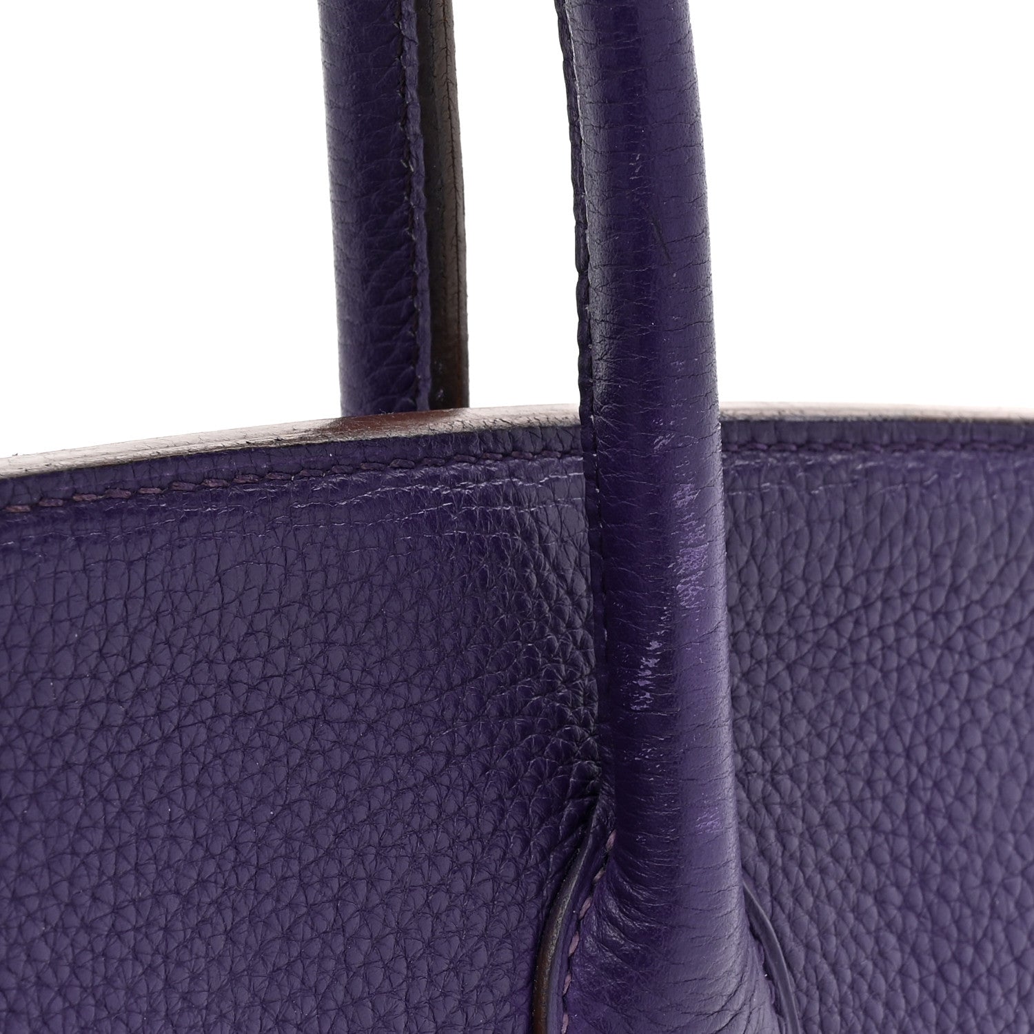 HERMES BIRKIN 35 IRIS TAURILLON CLEMENCE SILVER HARDWARE