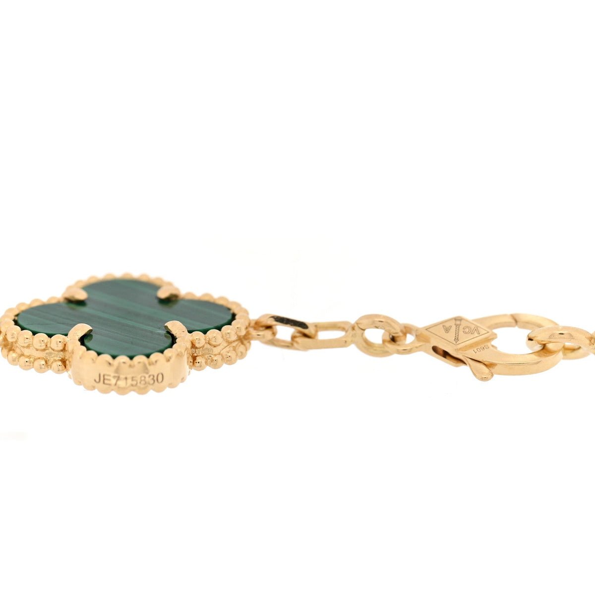 Van Cleef & Arpels Vintage Alhambra 5 Motifs Bracelet Multicolor 18K Yellow Gold