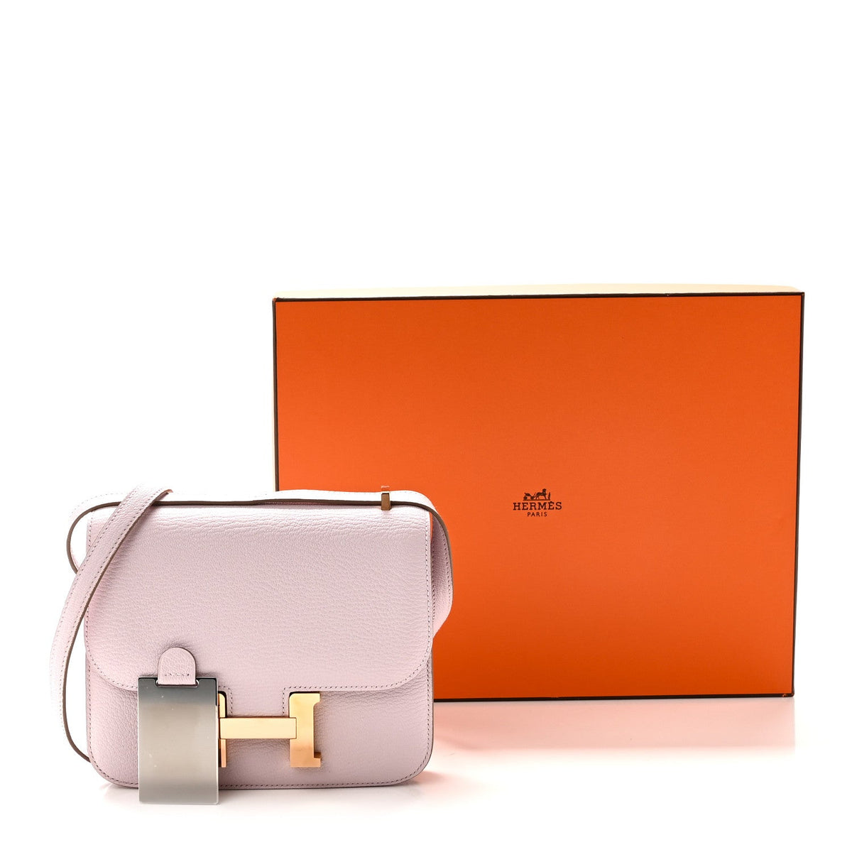 エルメス ミニコンスタンス 18 Mauve Pale シェーブルミゾール ローズゴールド金具 HERMES MINI CONSTANCE 18 MAUVE PALE CHEVRE MYSORE ROSE GOLD HARDWARE