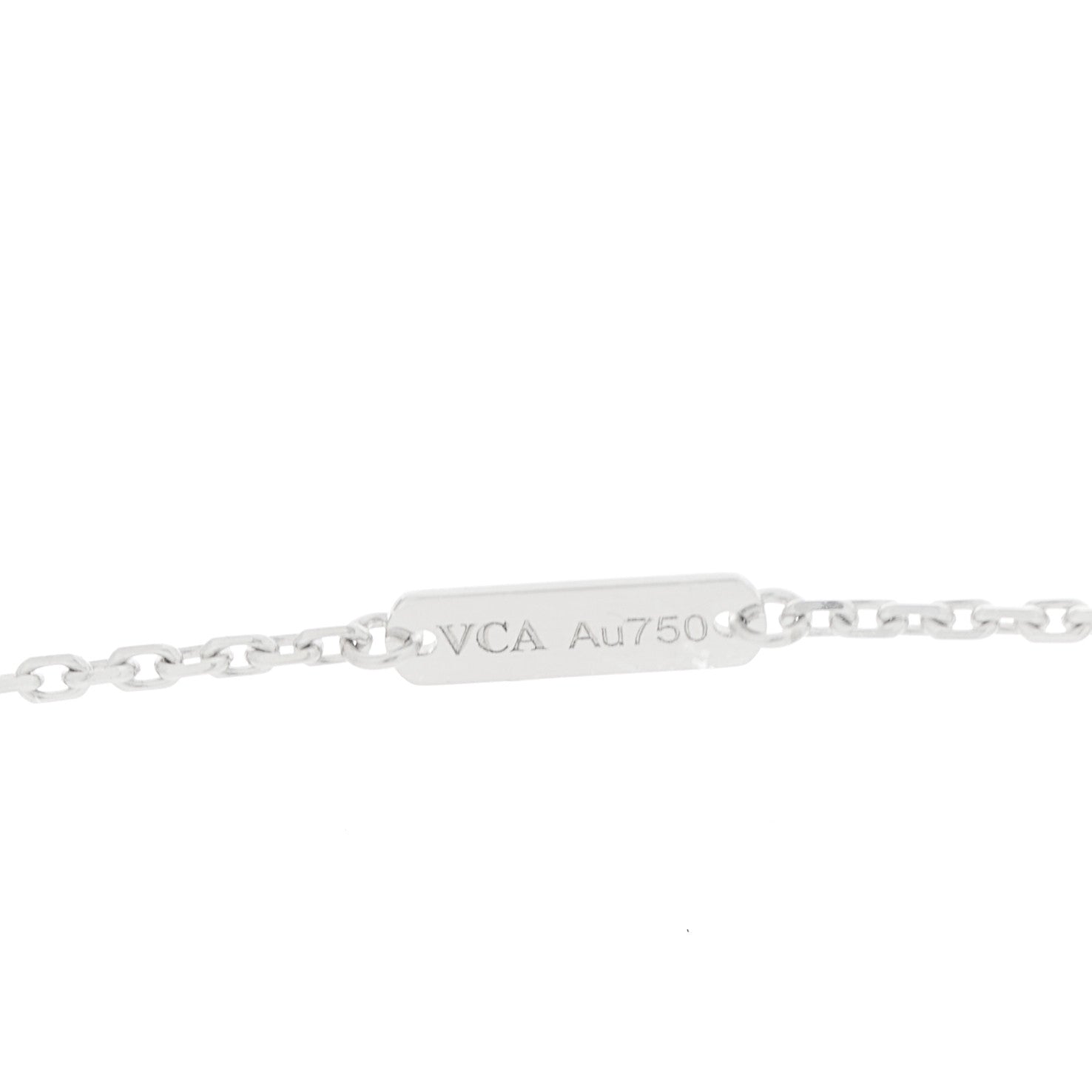 ヴァンクリーフ&アーペル ヴィンテージアルハンブラ ペンダントネックレス カルセドニー 18K ホワイトゴールド VAN CLEEF & ARPELS VINTAGE ALHAMBRA PENDANT NECKLACE CHALCEDONY 18K WHITE GOLD
