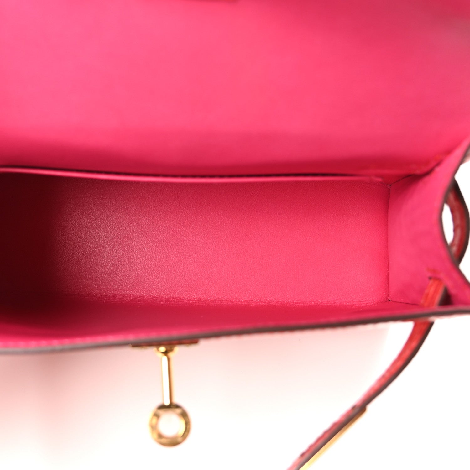Hermes Mini Kelly 20 Sellier Rouge de Coeur Rose Mexico Shiny Alligator Gold Hardware