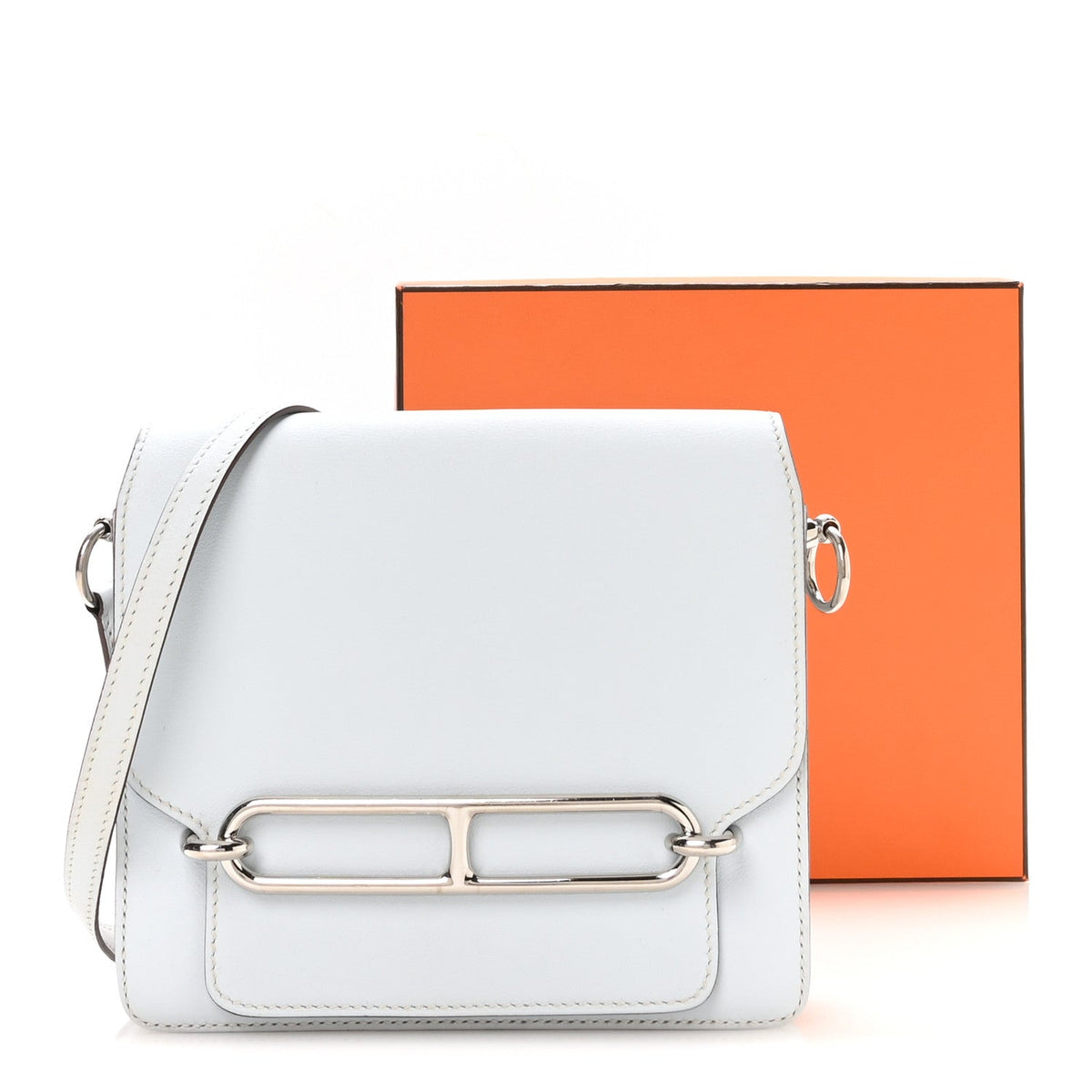 エルメス ミニルリ Bleu Brume スイフト シルバー金具 HERMES ROULIS BLEU BRUME SWIFT SILVER HARDWARE