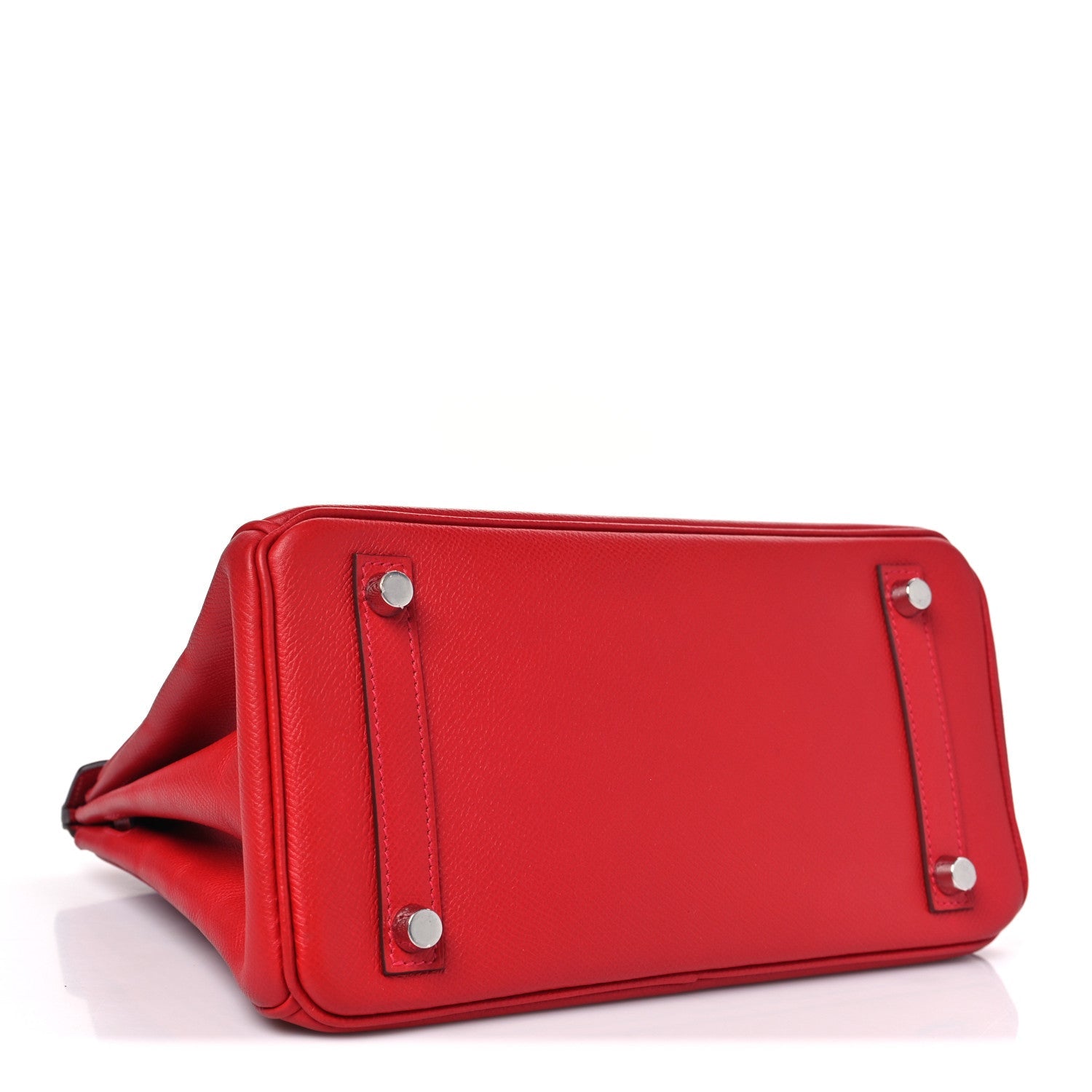 HERMES BIRKIN 25 ROUGE CASAQUE EPSOM SILVER HARDWARE