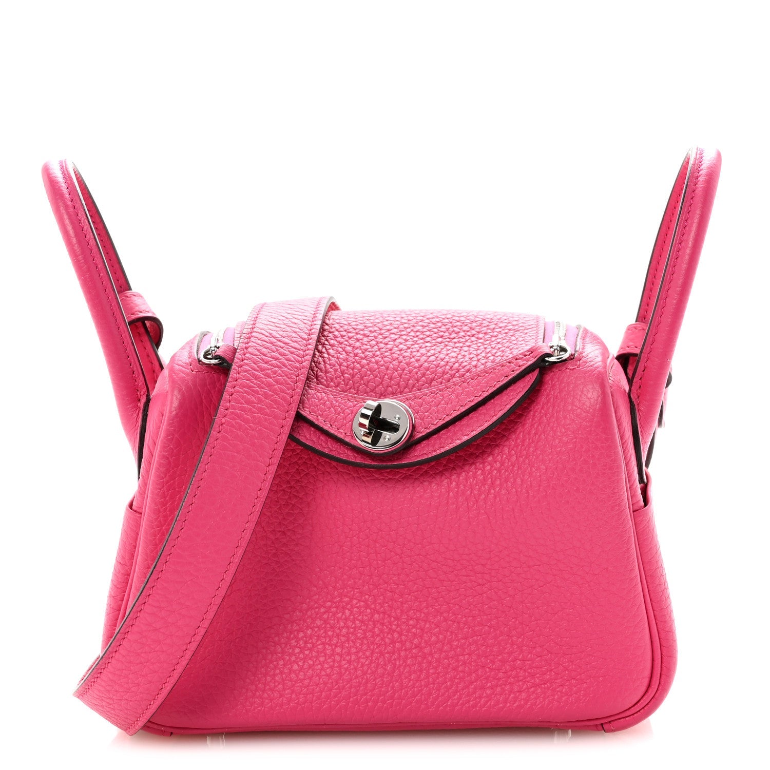 エルメス ミニリンディ 20 Rose Extreme トリヨンクレマンス シルバー金具 HERMES MINI LINDY 20 ROSE EXTREME TAURILLON CLEMENCE SILVER HARDWARE