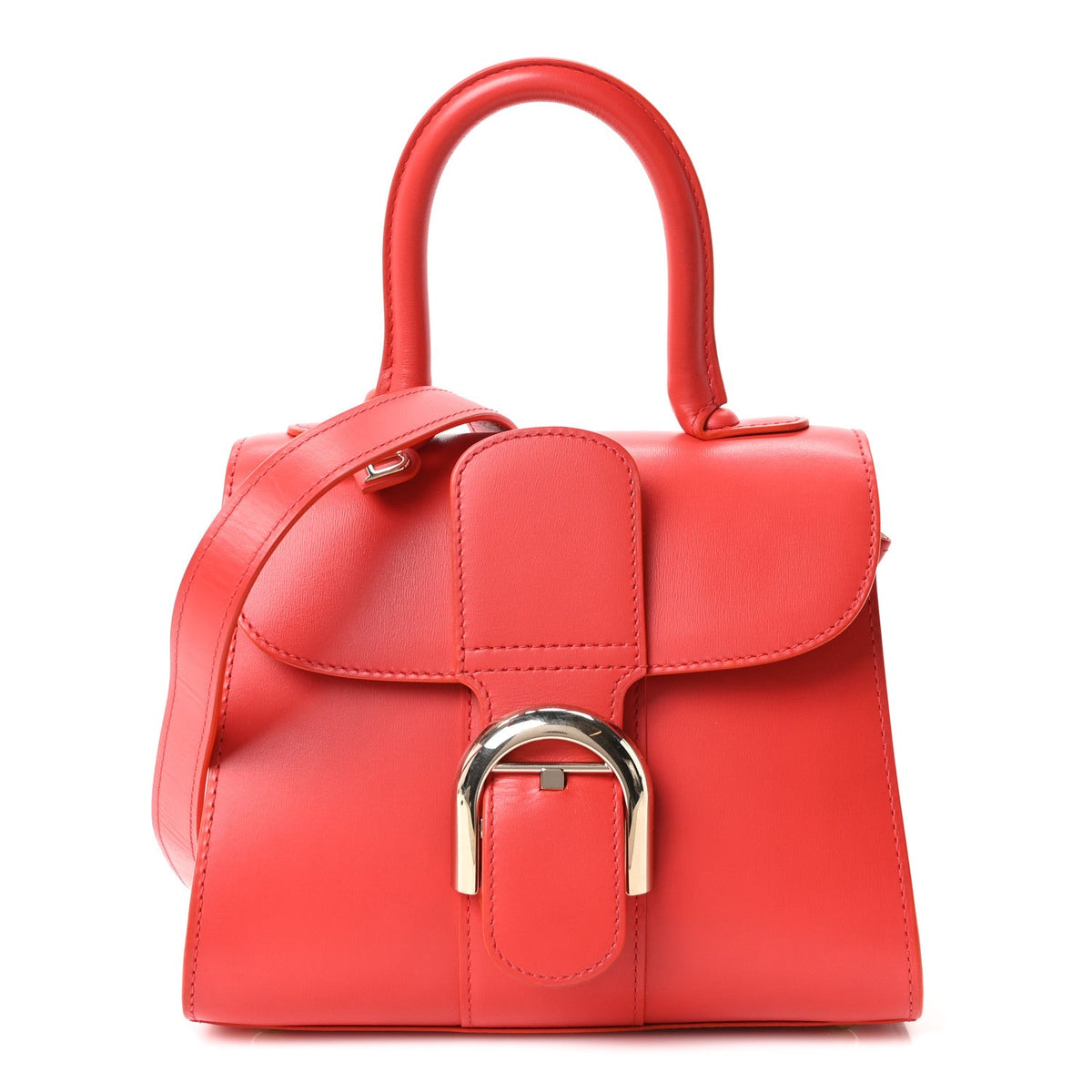 デルヴォー ブリヨン ミニ ショルダーバッグ Red ボックスカーフスキン ゴールド金具 DELVAUX BRILLANT MINI SHOULDER BAG RED BOX CALFSKIN GOLD HARDWAREソフトパン