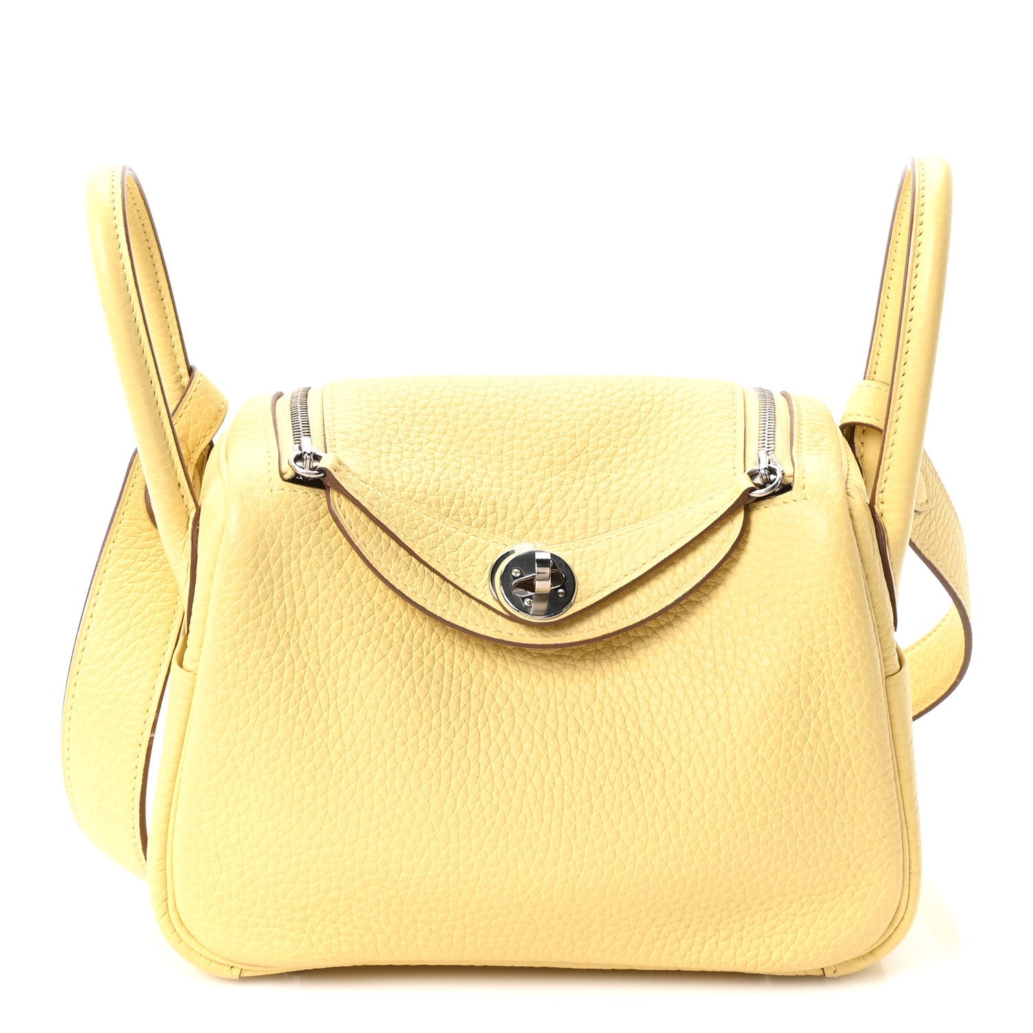 エルメス リンディ 20 ヴェルソ Jaune Poussin Craie トリヨンクレマンス シルバー金具 HERMES LINDY 20 VERSO JAUNE POUSSIN CRAIE TAURILLON CLEMENCE SILVER HARDWARE