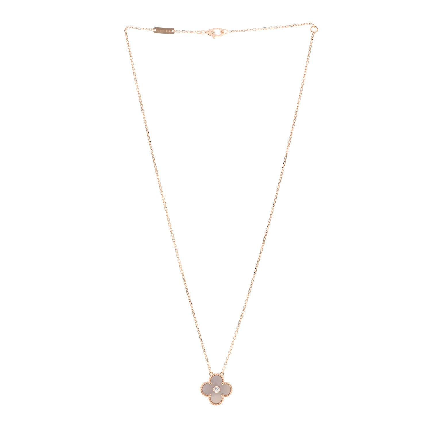 ヴァンクリーフ&アーペル ヴィンテージアルハンブラ ペンダントネックレス マルチカラー 18K ローズゴールド VAN CLEEF & ARPELS VINTAGE ALHAMBRA PENDANT NECKLACE MULTICOLOR 18K ROSE GOLD