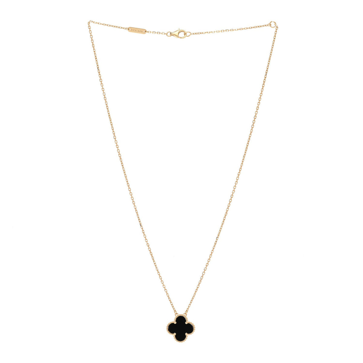 ヴァンクリーフ&アーペル ヴィンテージアルハンブラ ペンダントネックレス ブラックオニキス 18K イエローゴールド VAN CLEEF & ARPELS VINTAGE ALHAMBRA PENDANT NECKLACE BLACK ONYX 18K YELLOW GOLD