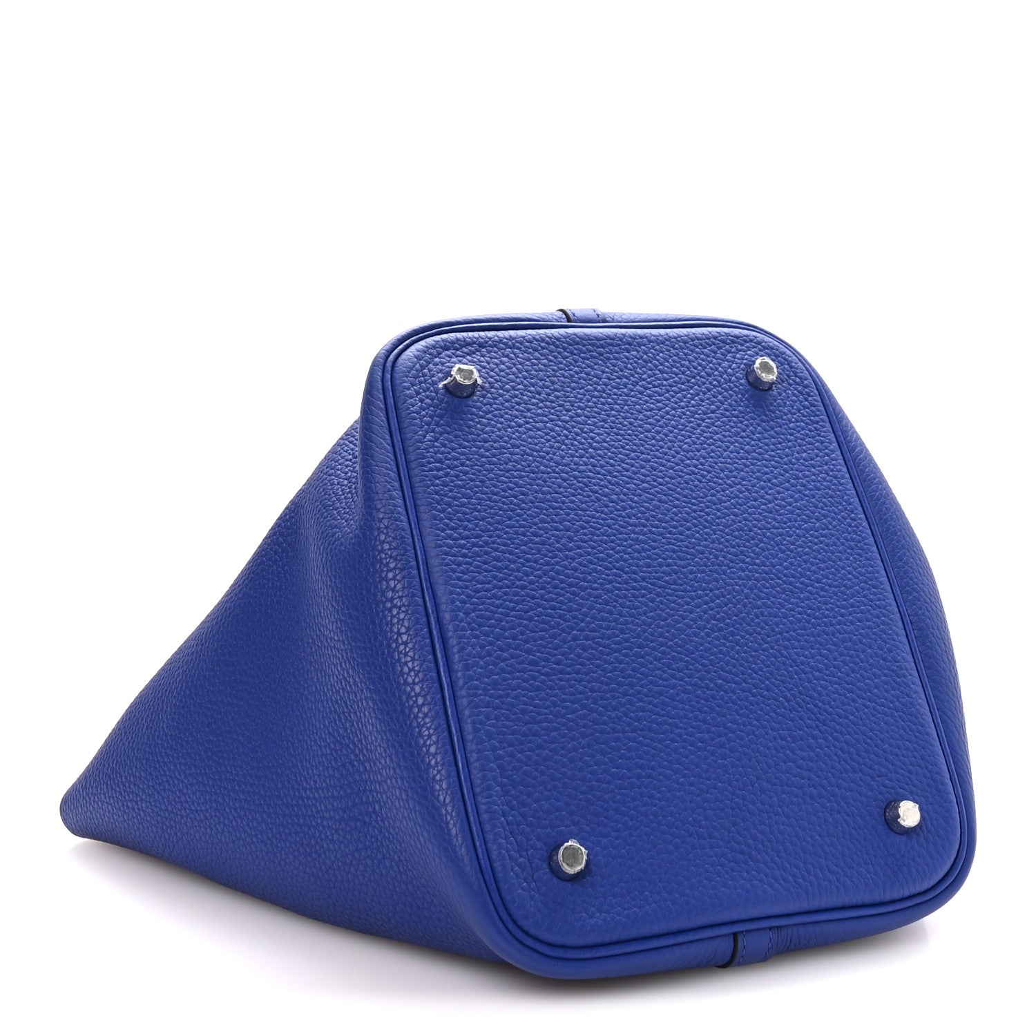 HERMES PICOTIN LOCK PM 18 BLEU ELECTRIQUE TAURILLON CLEMENCE SILVER HARDWARE