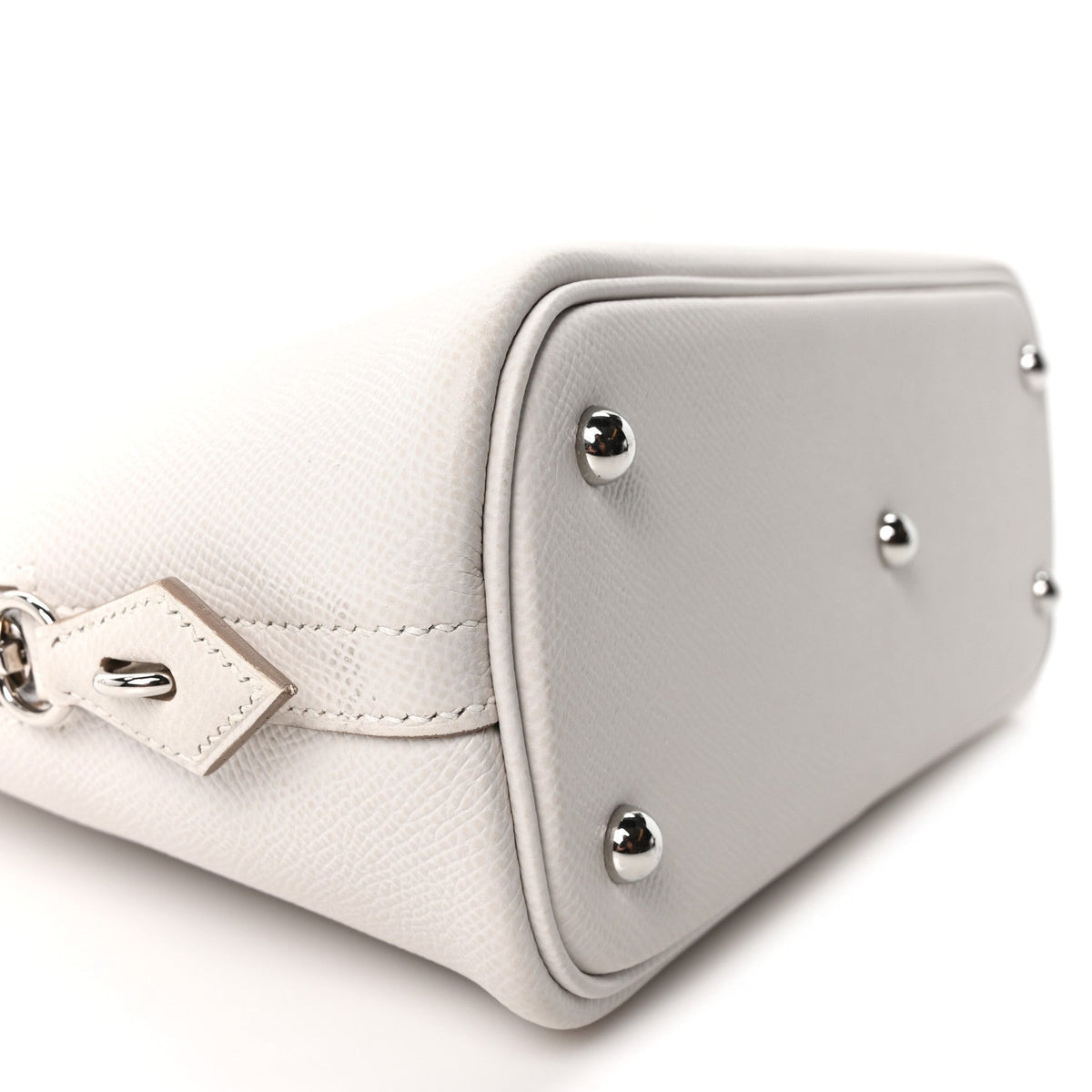 Hermès Bolide 1923 25 Craie Epsom Silver Hardware