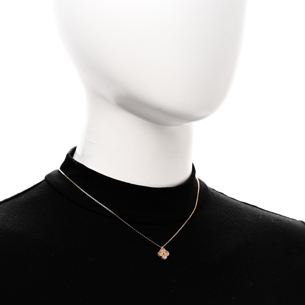 Van Cleef & Arpels Sweet Alhambra Pendant Necklace 18K Rose Gold