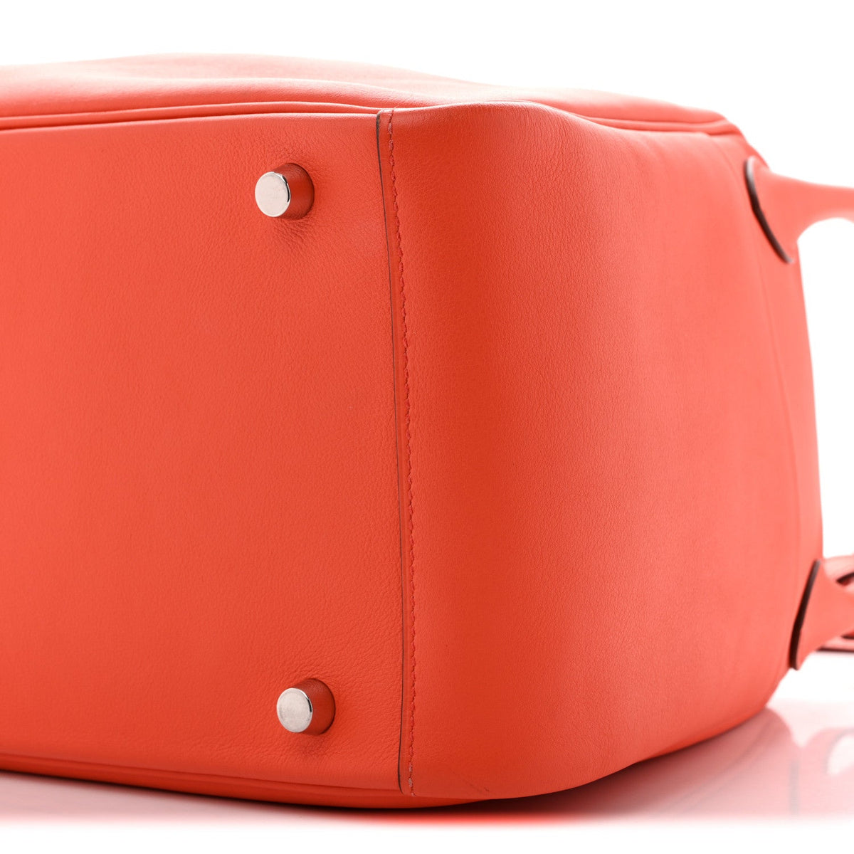 Hermès Lindy 30 Orange Poppy Swift Silver Hardware