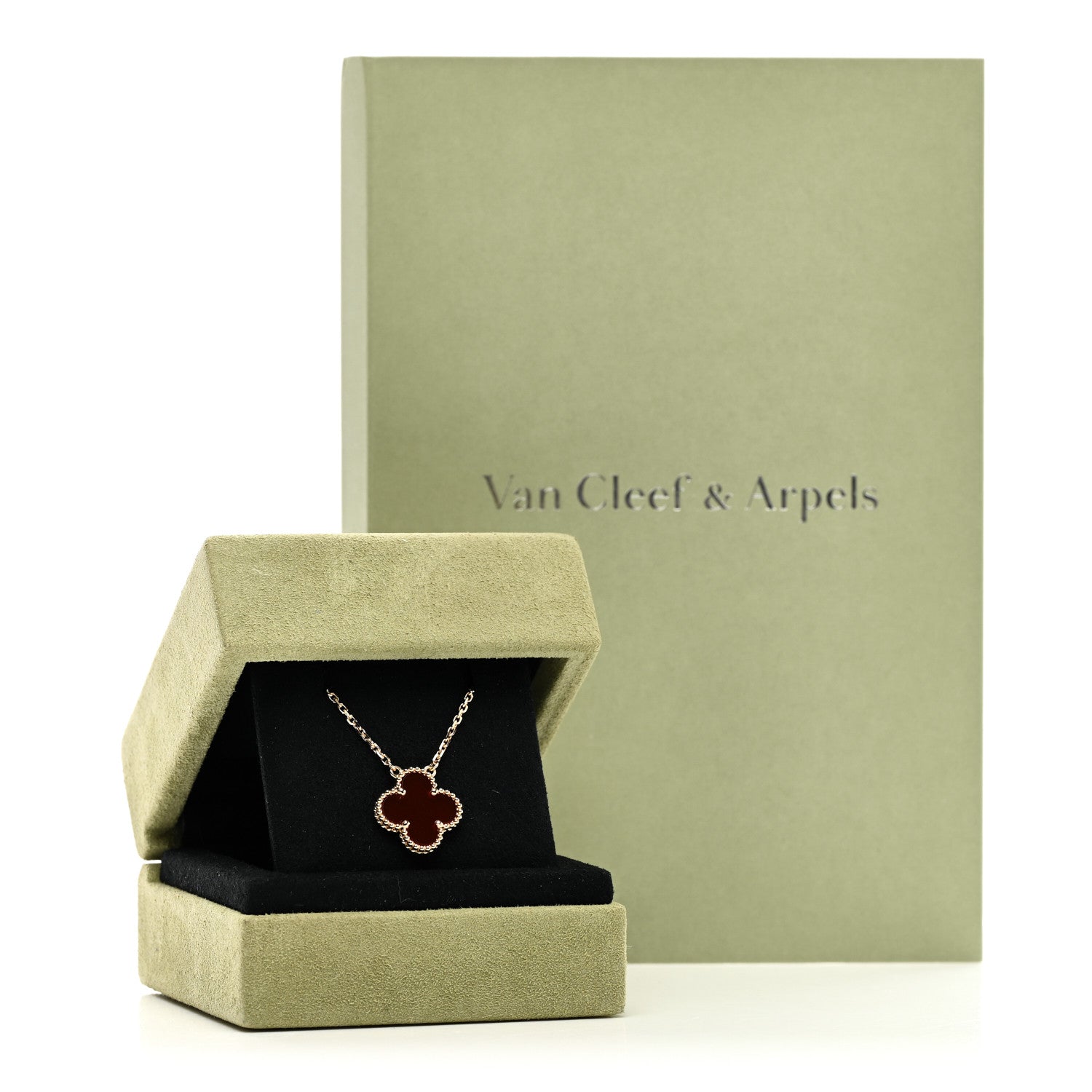 ヴァンクリーフ&アーペル ヴィンテージアルハンブラ ペンダントネックレス カーネリアン 18K イエローゴールド VAN CLEEF & ARPELS VINTAGE ALHAMBRA PENDANT NECKLACE CARNELIAN 18K YELLOW GOLD