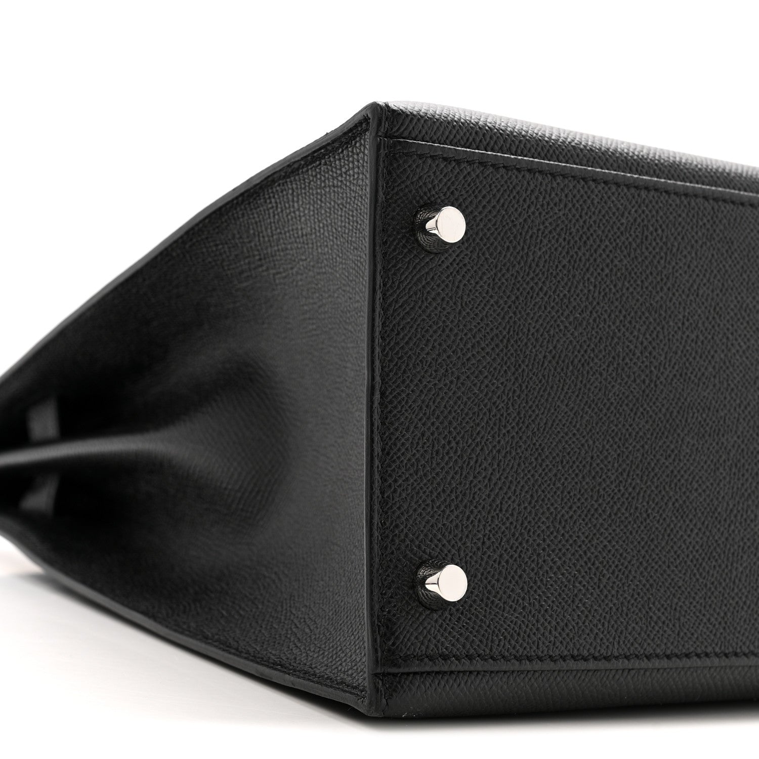 HERMES KELLY 35 SELLIER BLACK EPSOM SILVER HARDWARE