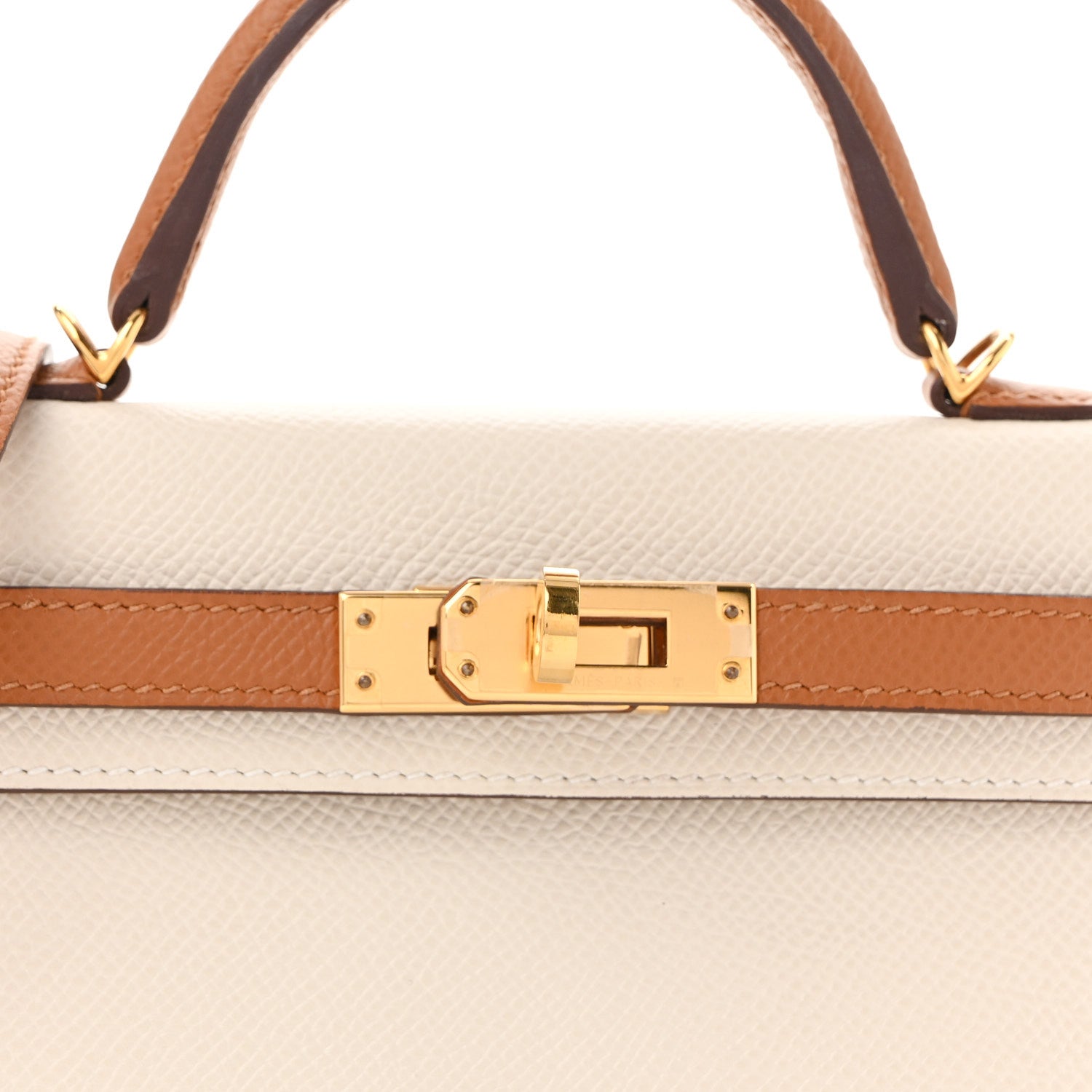 エルメス ミニケリー 20 HSS パーソナルオーダー 外縫い Craie Gold エプソン ゴールド金具 HERMES MINI KELLY 20 HSS PERSONAL ORDER SELLIER CRAIE GOLD EPSOM GOLD HARDWARE