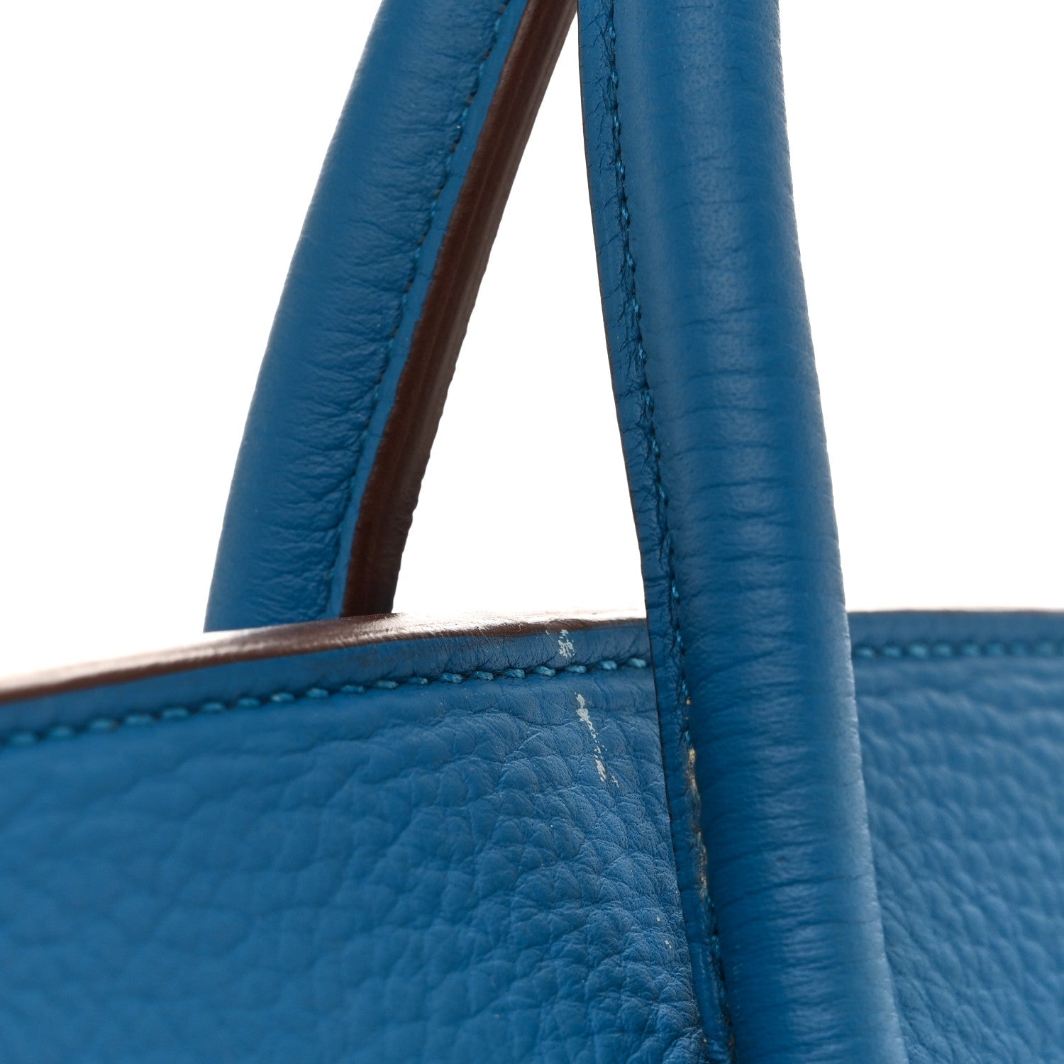 HERMES BIRKIN 35 MYKONOS TAURILLON CLEMENCE SILVER HARDWARE