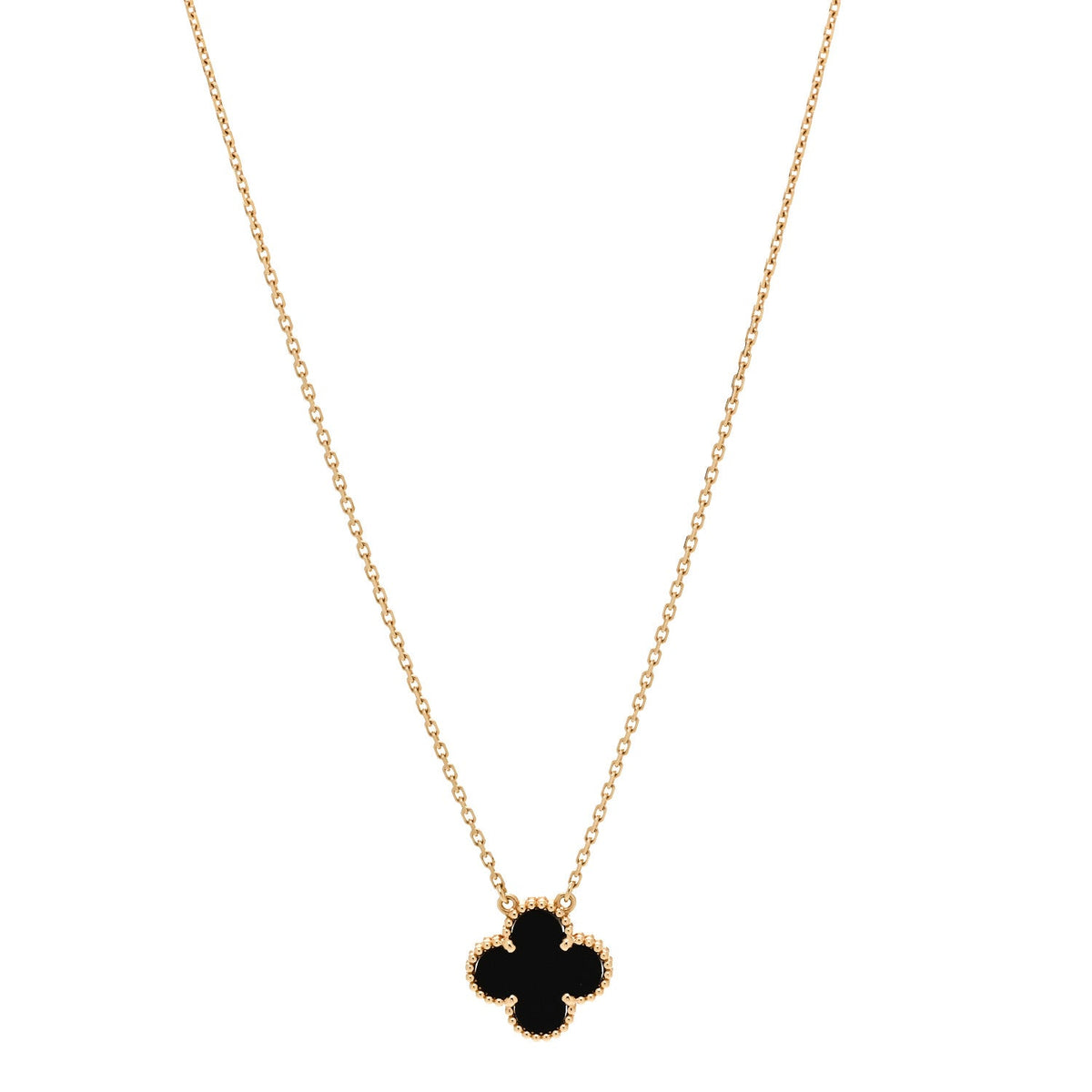 ヴァンクリーフ&アーペル ヴィンテージアルハンブラ ペンダントネックレス ブラックオニキス 18K イエローゴールド VAN CLEEF & ARPELS VINTAGE ALHAMBRA PENDANT NECKLACE BLACK ONYX 18K YELLOW GOLD