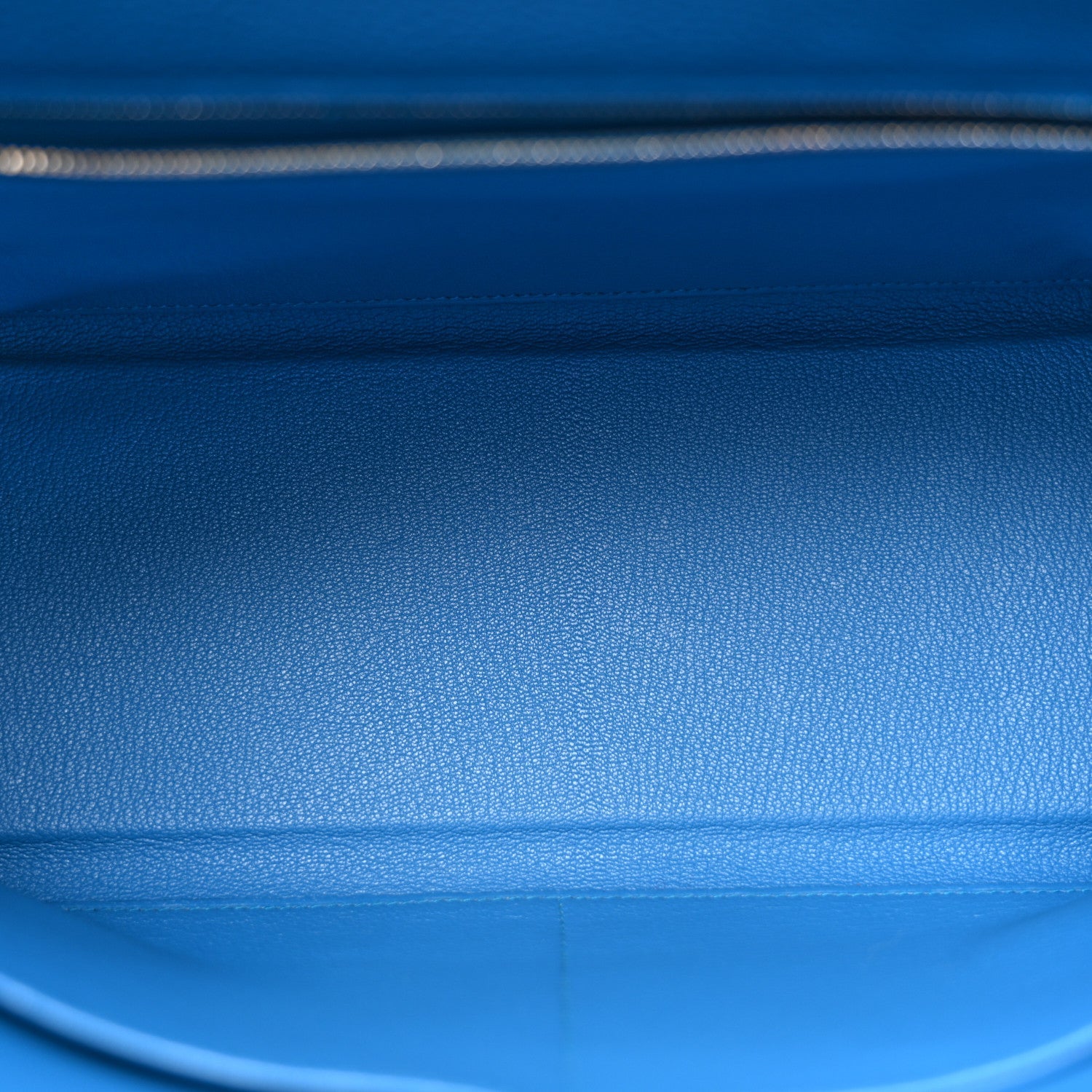 HERMES KELLY 32 RETOURNE BLEU ZANZIBAR TOGO SILVER HARDWARE