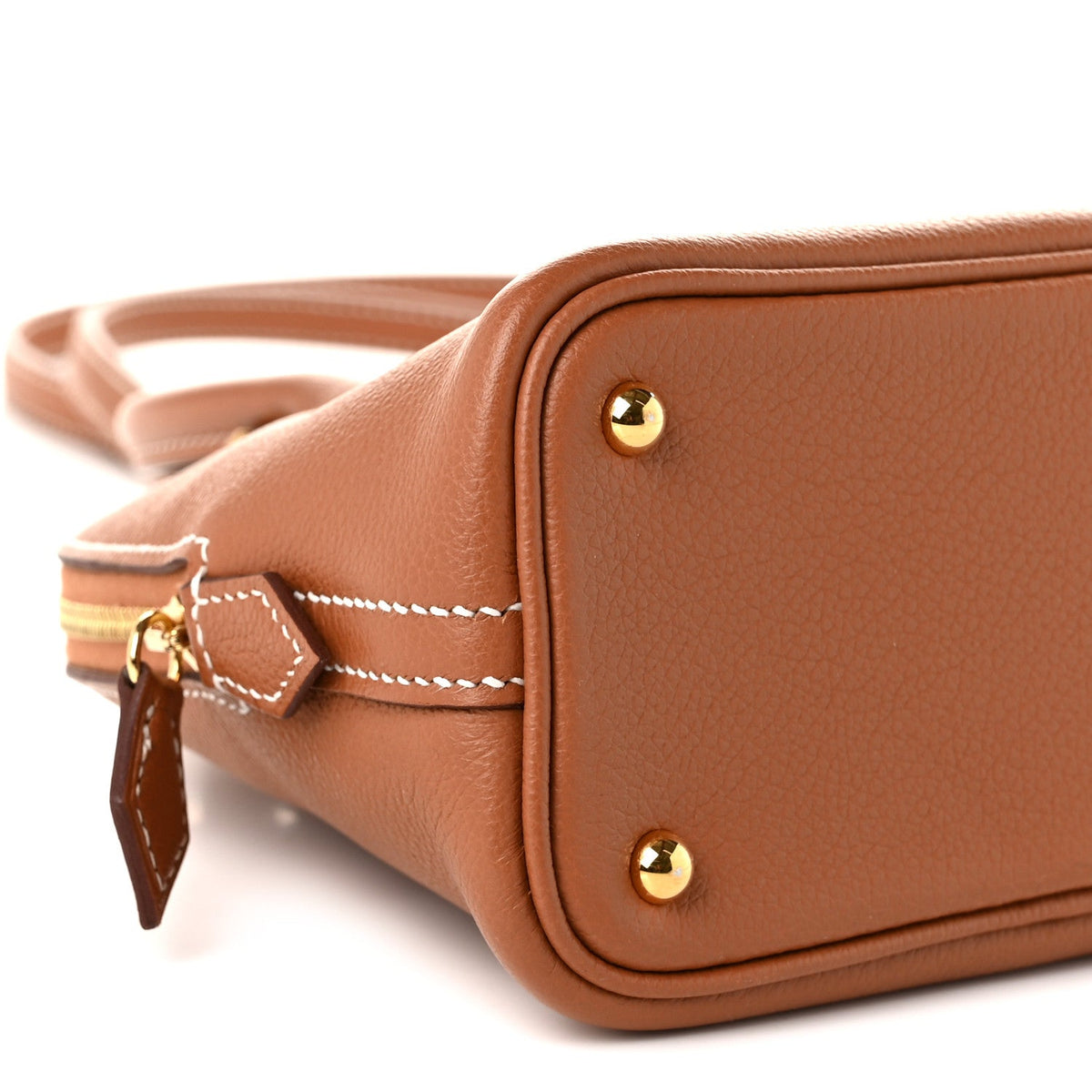 Hermes Mini Bolide 1923 Gold Evercolor Silver Hardware
