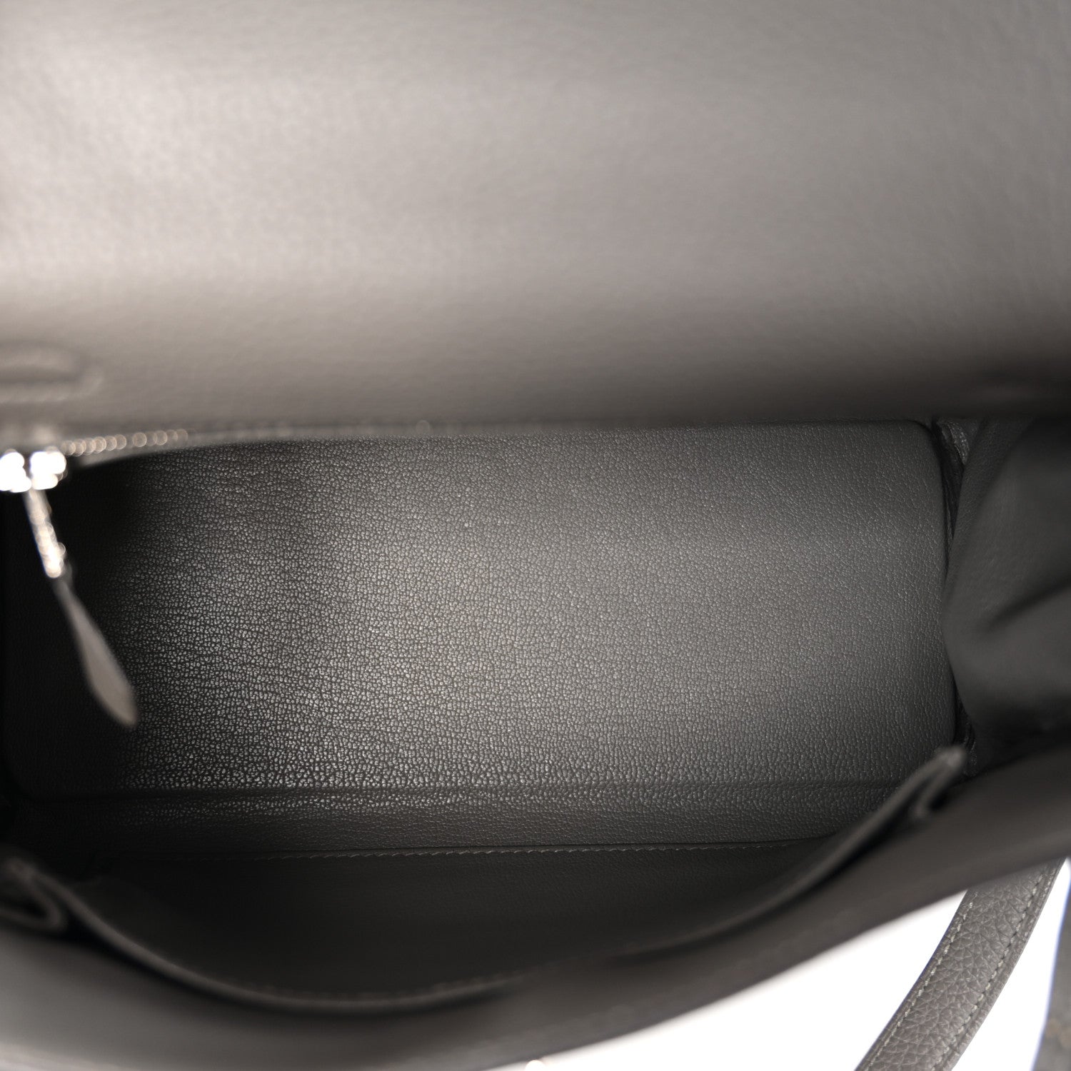 HERMES KELLY 25 RETOURNE ETAIN TOGO SILVER HARDWARE