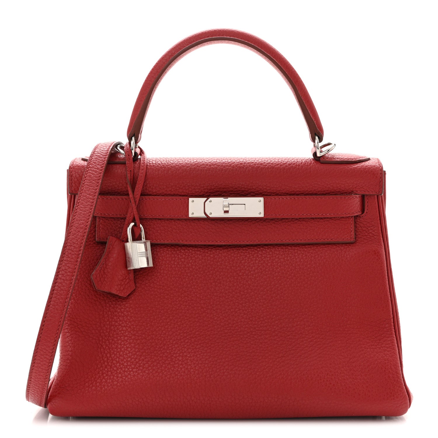 エルメス ケリー 28 内縫い Rouge Garance トリヨンクレマンス シルバー金具 HERMES KELLY 28 RETOURNE ROUGE GARANCE TAURILLON CLEMENCE SILVER HARDWARE