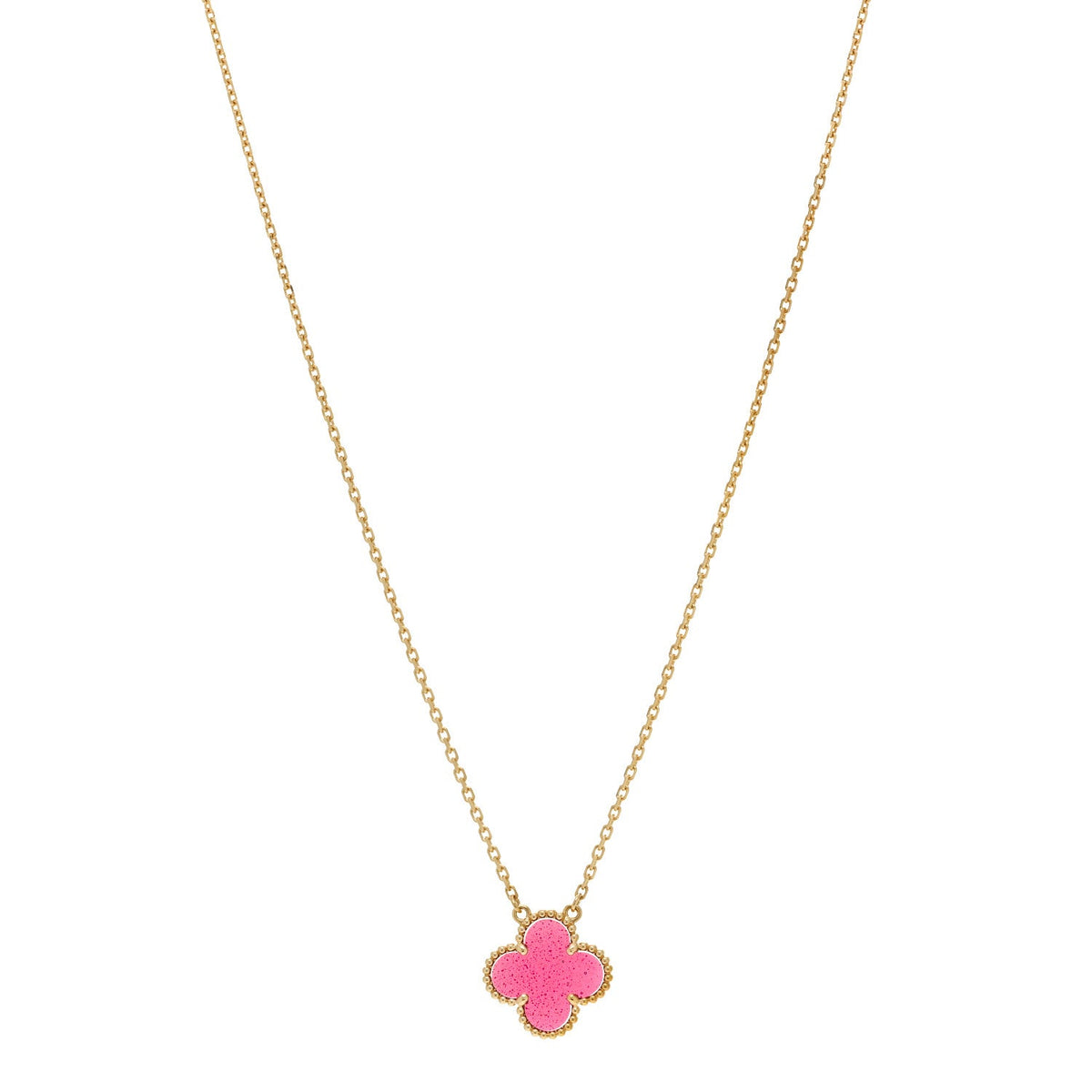 Van Cleef & Arpels Vintage Alhambra Pendant Necklace 18K Yellow Gold