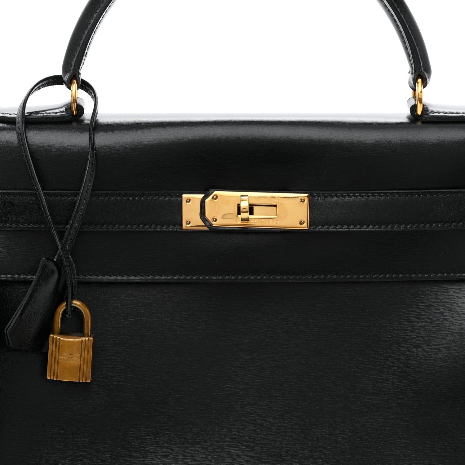 エルメス ケリー32 内縫い Black ボックス ゴールド金具 HERMES KELLY32 RETOURNE BLACK BOX GOLD HARDWARE