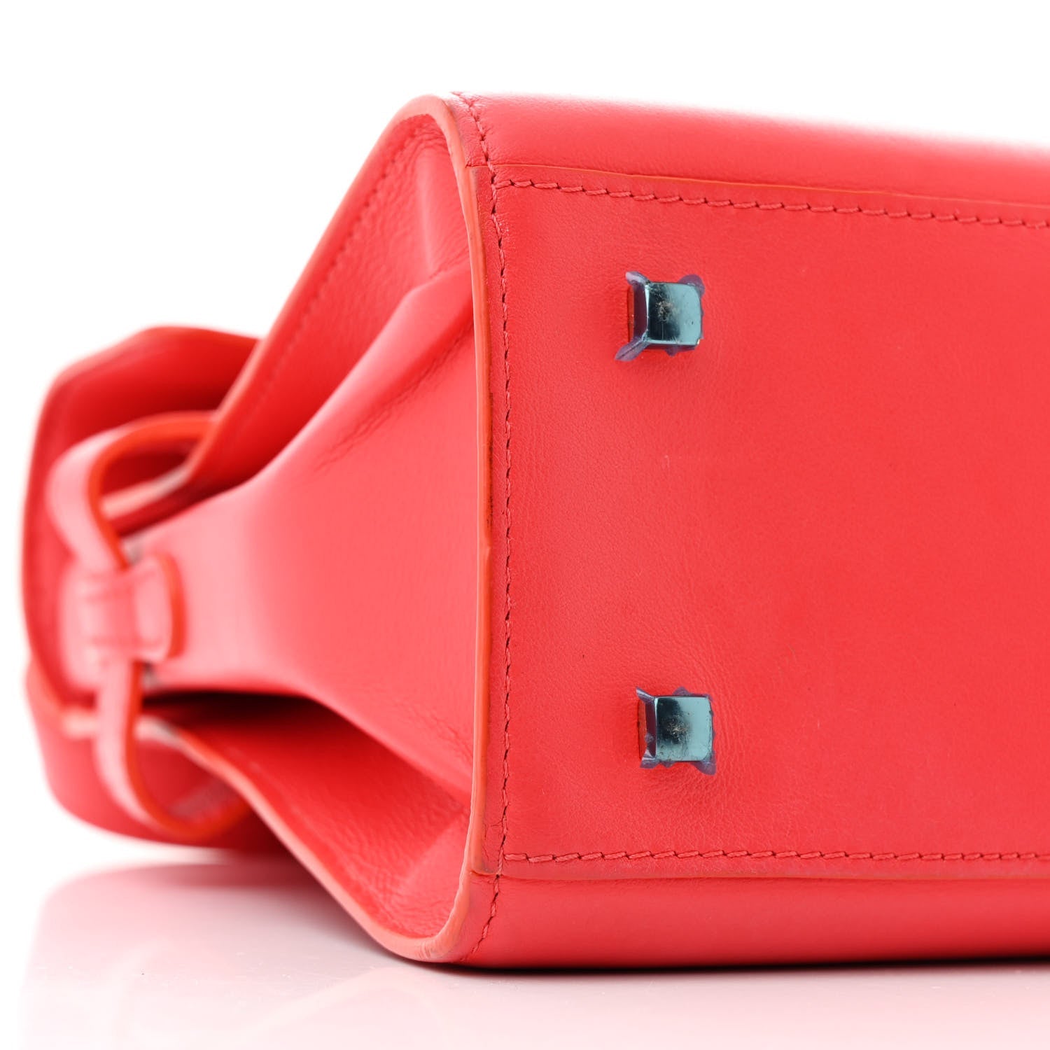 DELVAUX TEMPETE MM SHOULDER BAG CORAL CALFSKIN GOLD HARDWARE